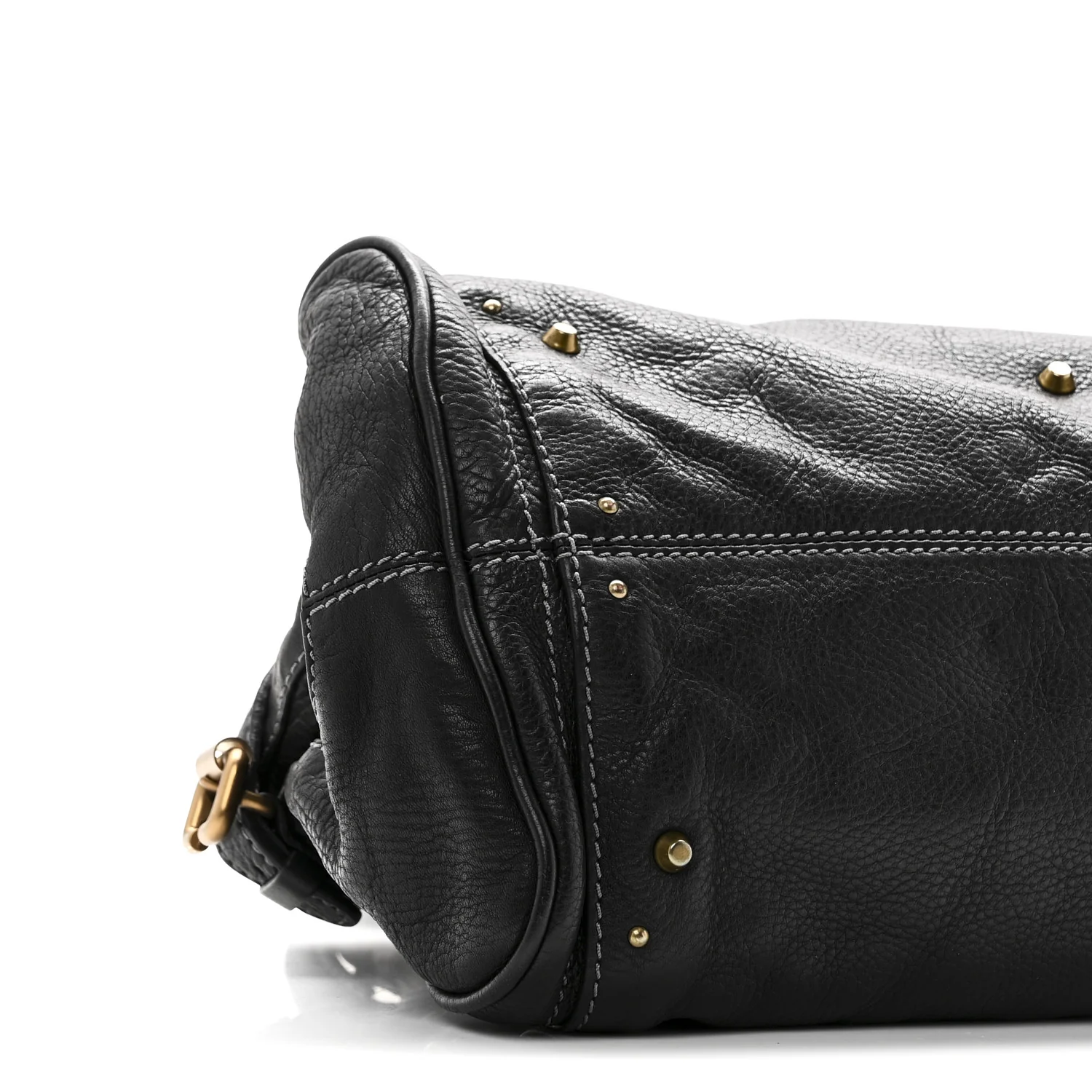 Calfskin Medium Paddington Satchel Black - Image 8