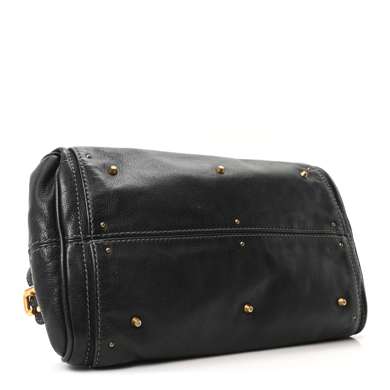 Calfskin Medium Paddington Satchel Black - Image 4