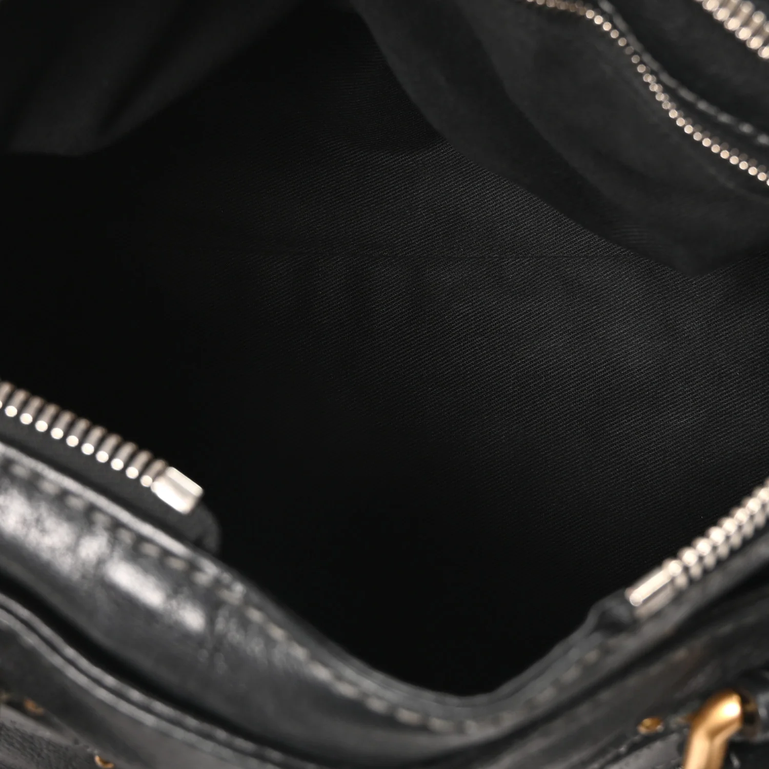 Calfskin Medium Paddington Satchel Black - Image 5