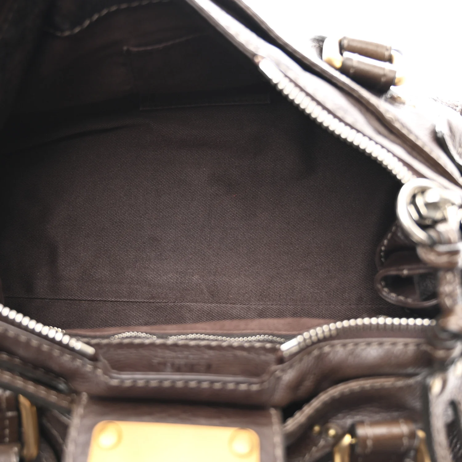 Calfskin Medium Paddington Satchel Chocolate - Image 5
