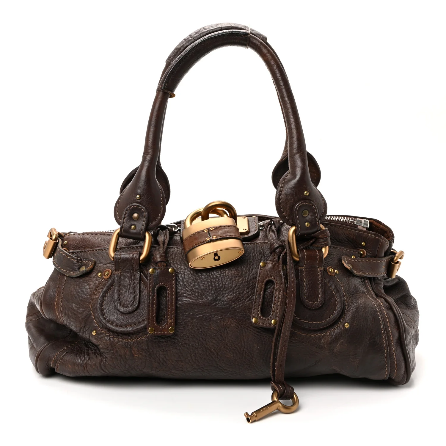 Calfskin Medium Paddington Satchel Chocolate