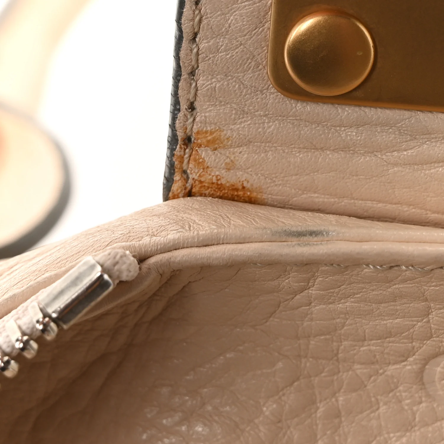 Calfskin Medium Paddington Satchel Ivory - Image 11