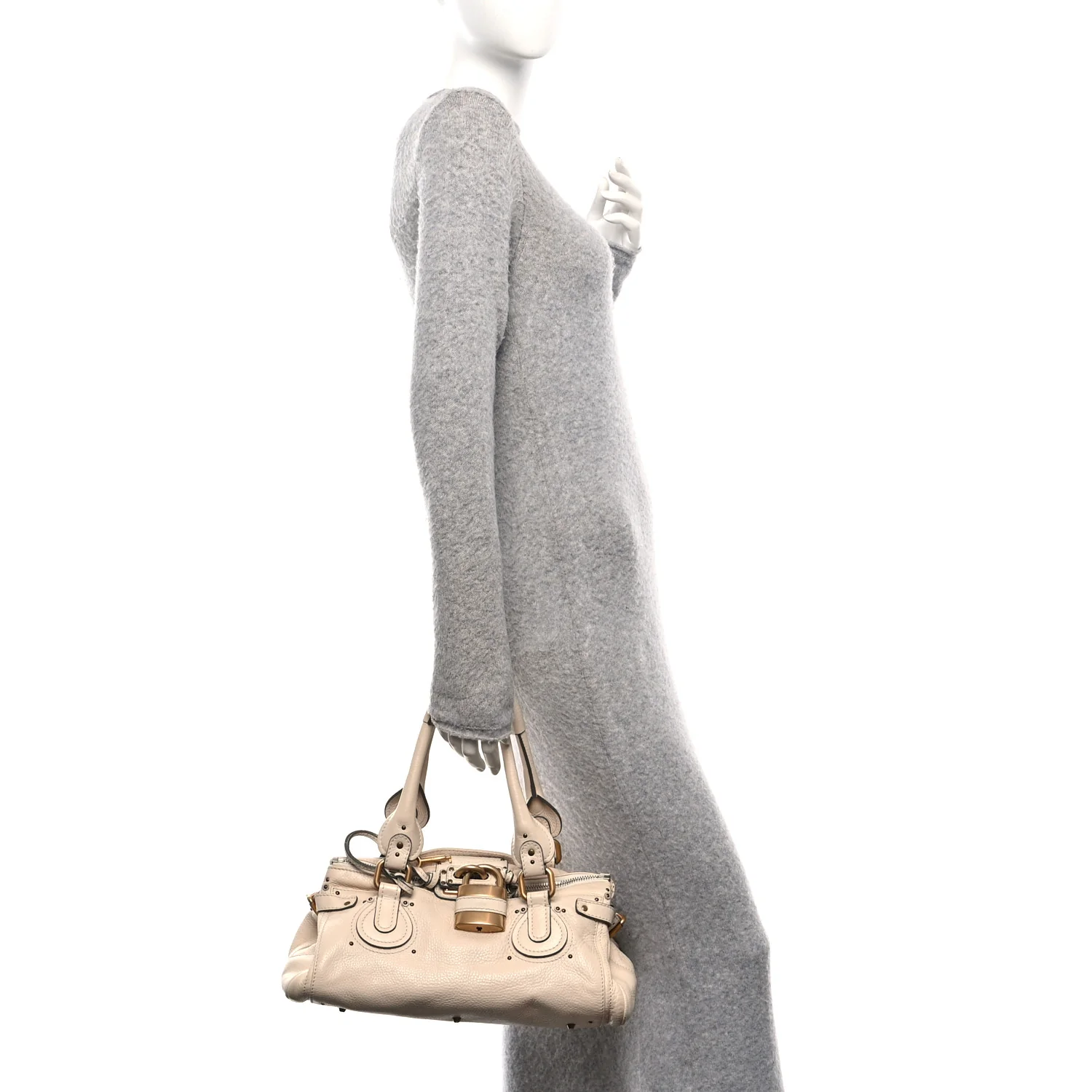 Calfskin Medium Paddington Satchel Ivory - Image 2