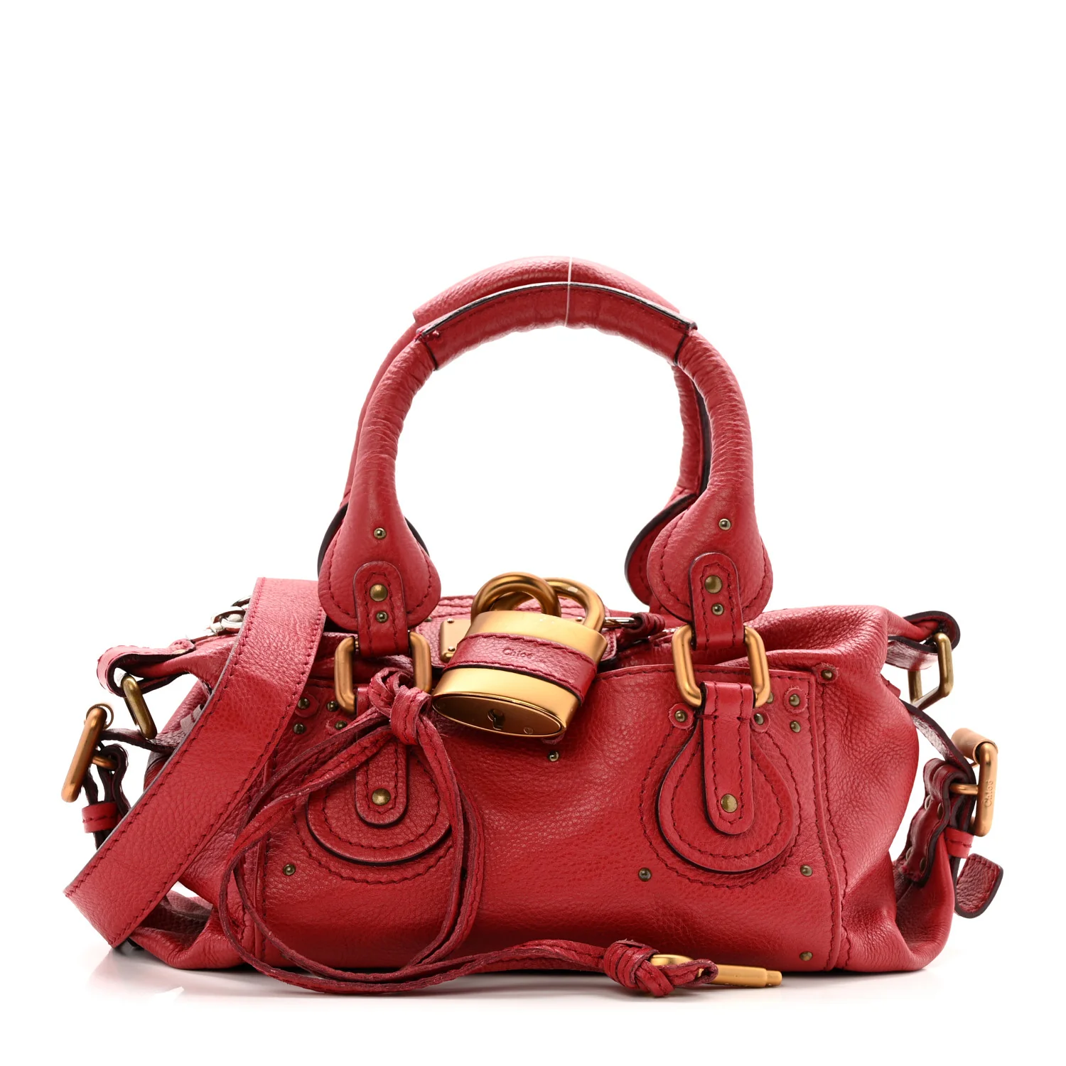 Calfskin Medium Paddington Satchel Rouge