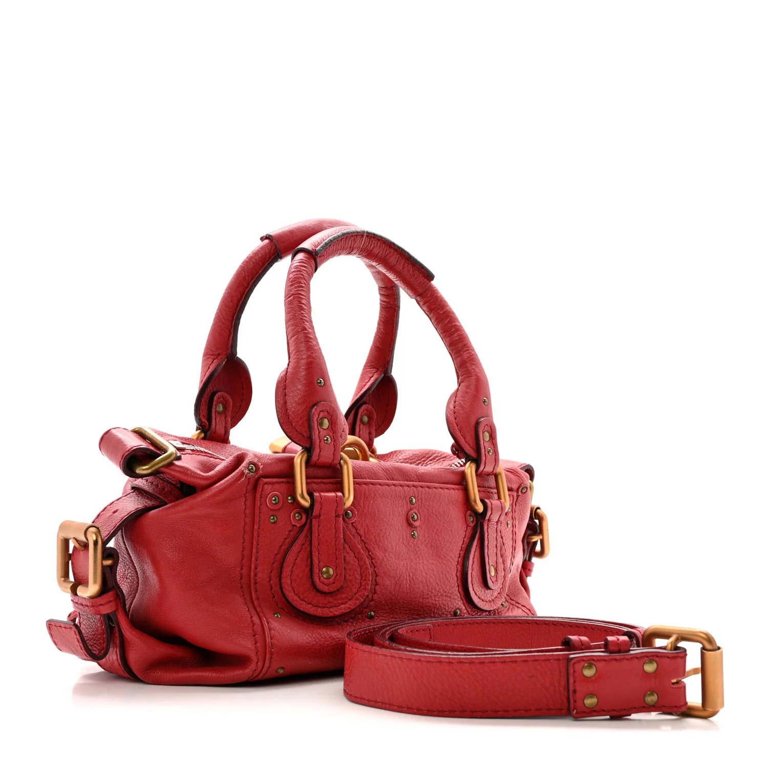 Calfskin Medium Paddington Satchel Rouge - Image 3
