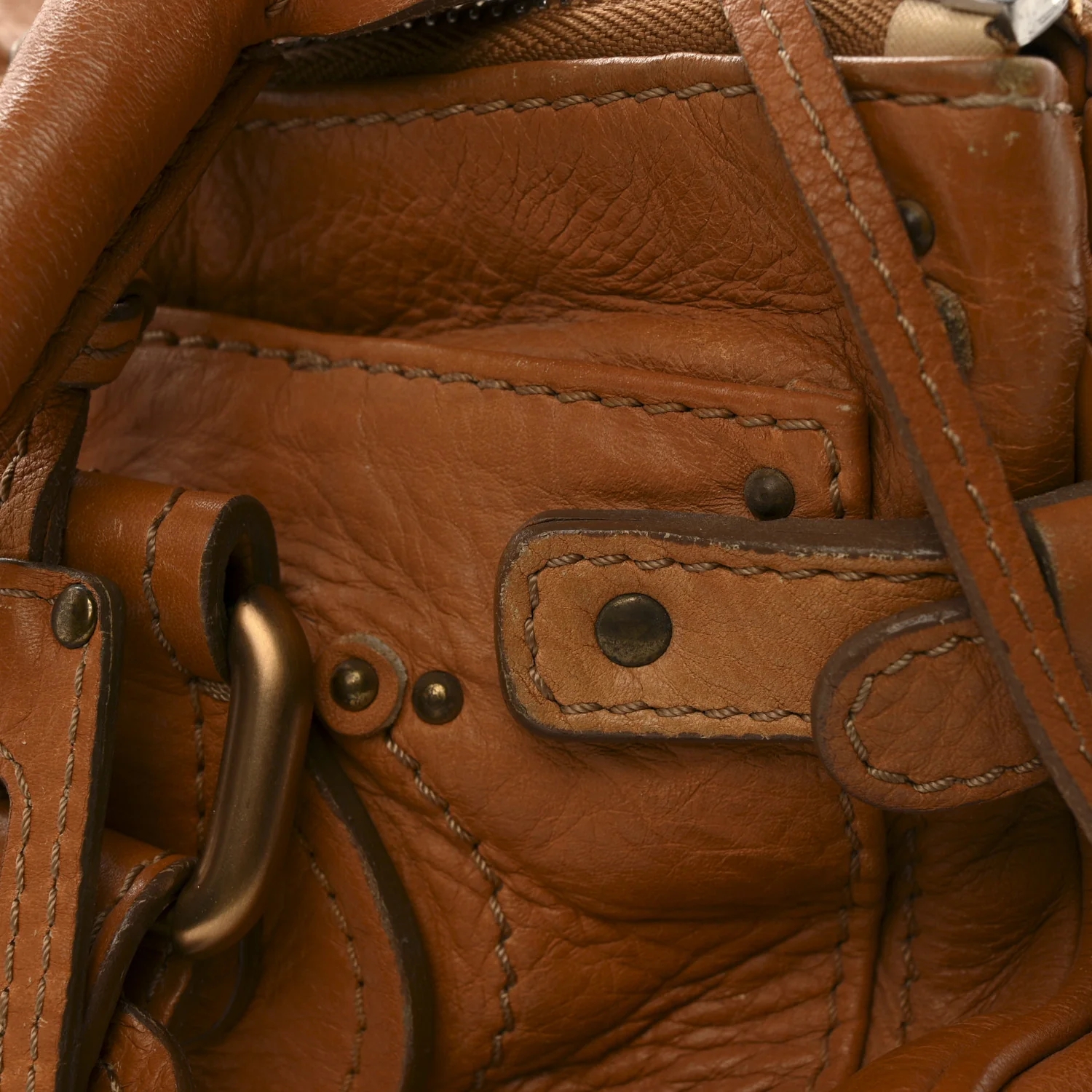 Calfskin Medium Paddington Satchel Tan - Image 15