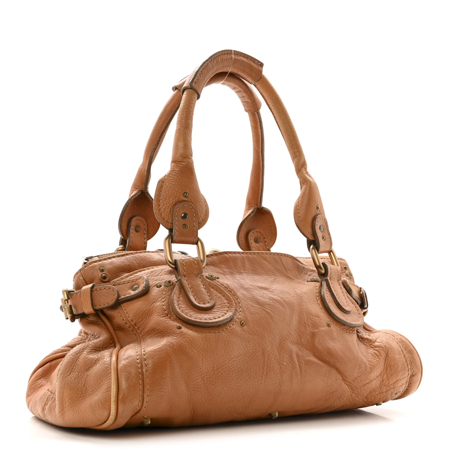 Calfskin Medium Paddington Satchel Tan - Image 3