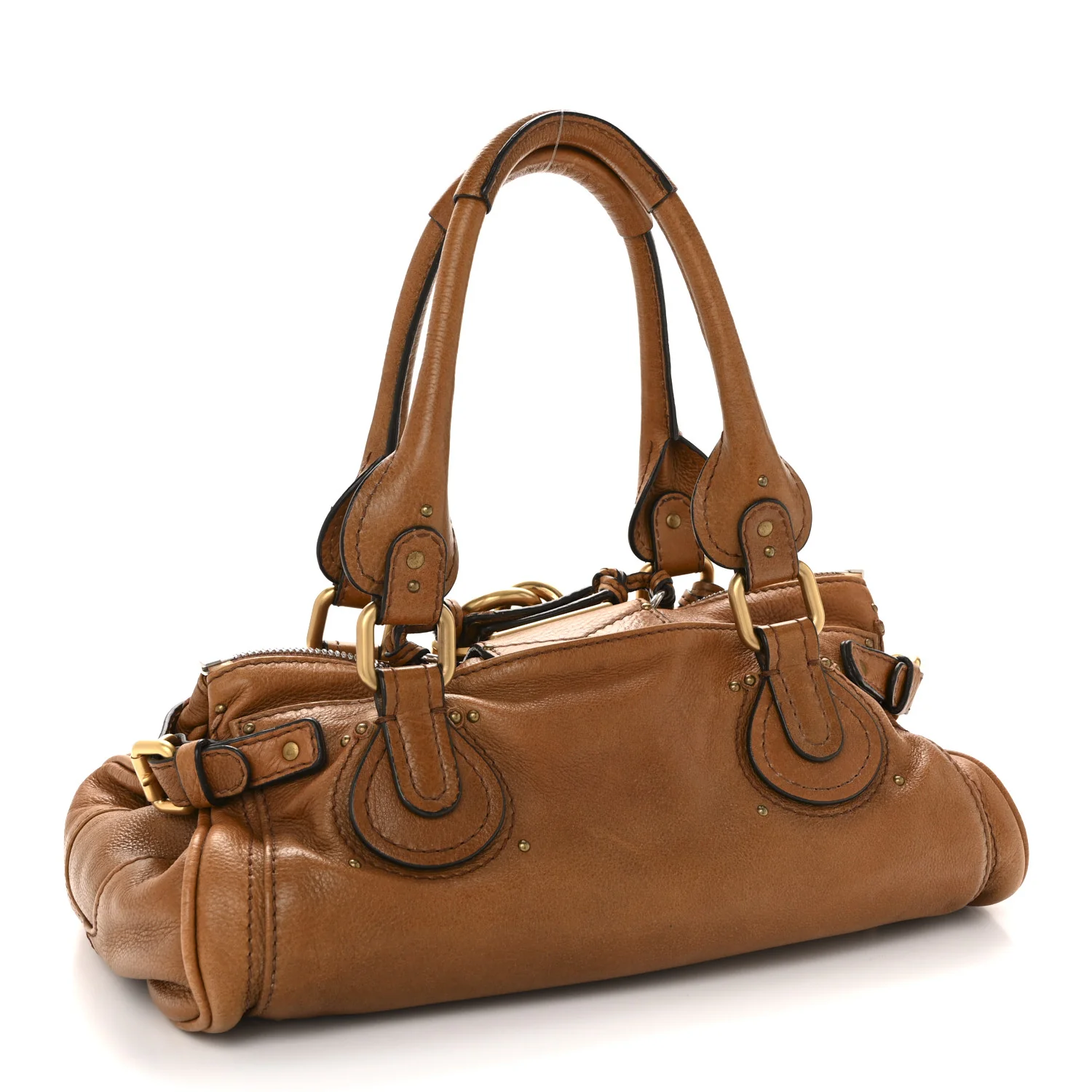 Calfskin Medium Paddington Satchel Tan - Image 3