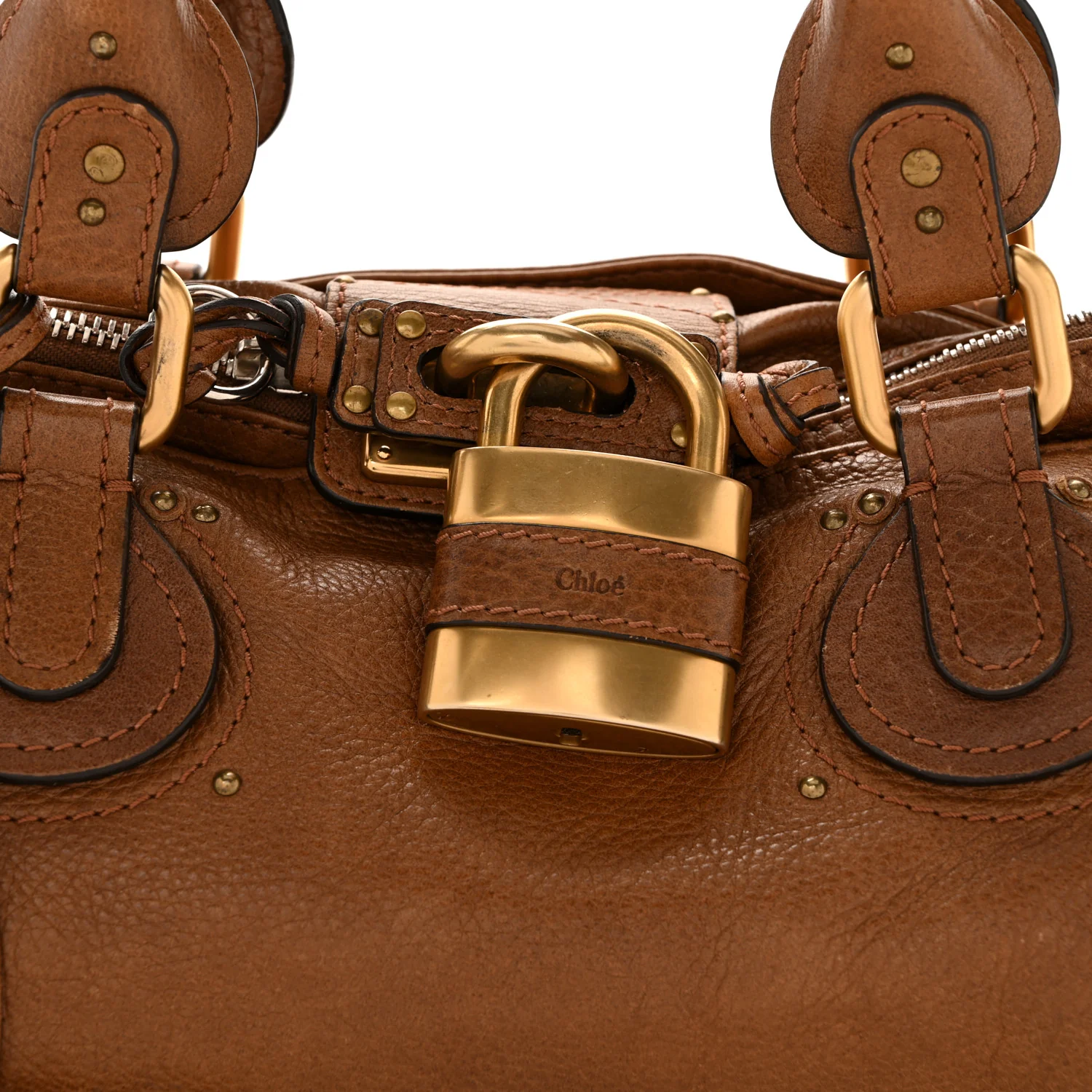 Calfskin Medium Paddington Satchel Tan - Image 8