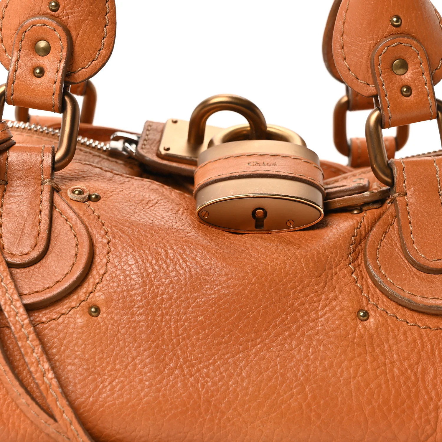Calfskin Medium Paddington Satchel Tan - Image 7