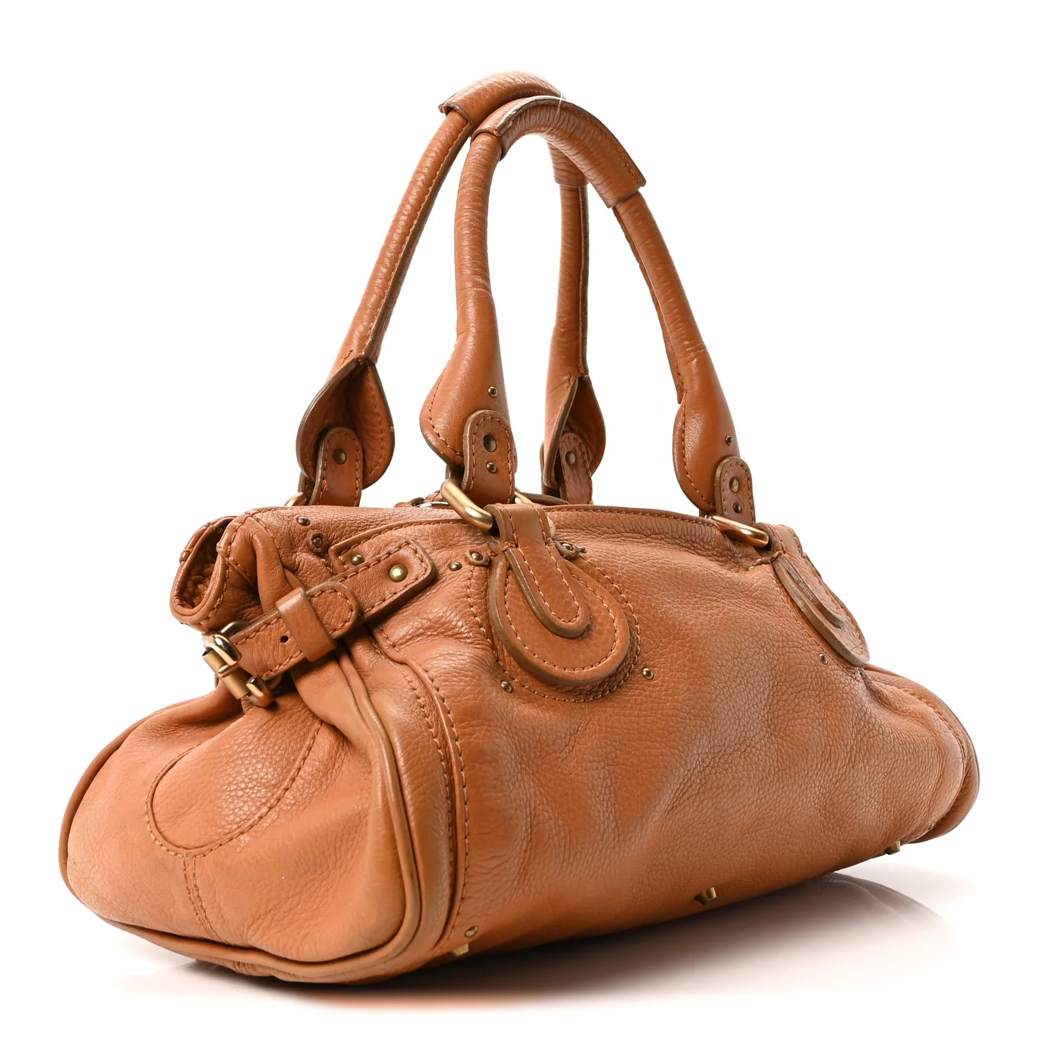 Calfskin Medium Paddington Satchel Tan - Image 3