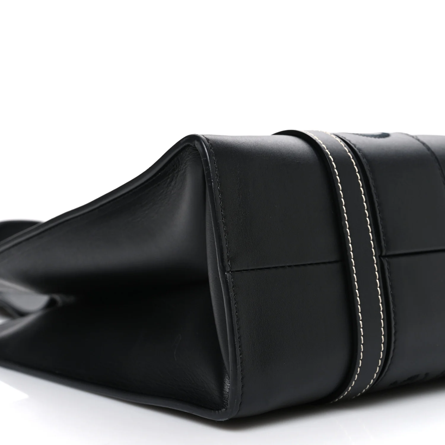 Calfskin Medium Woody Tote Black - Image 9
