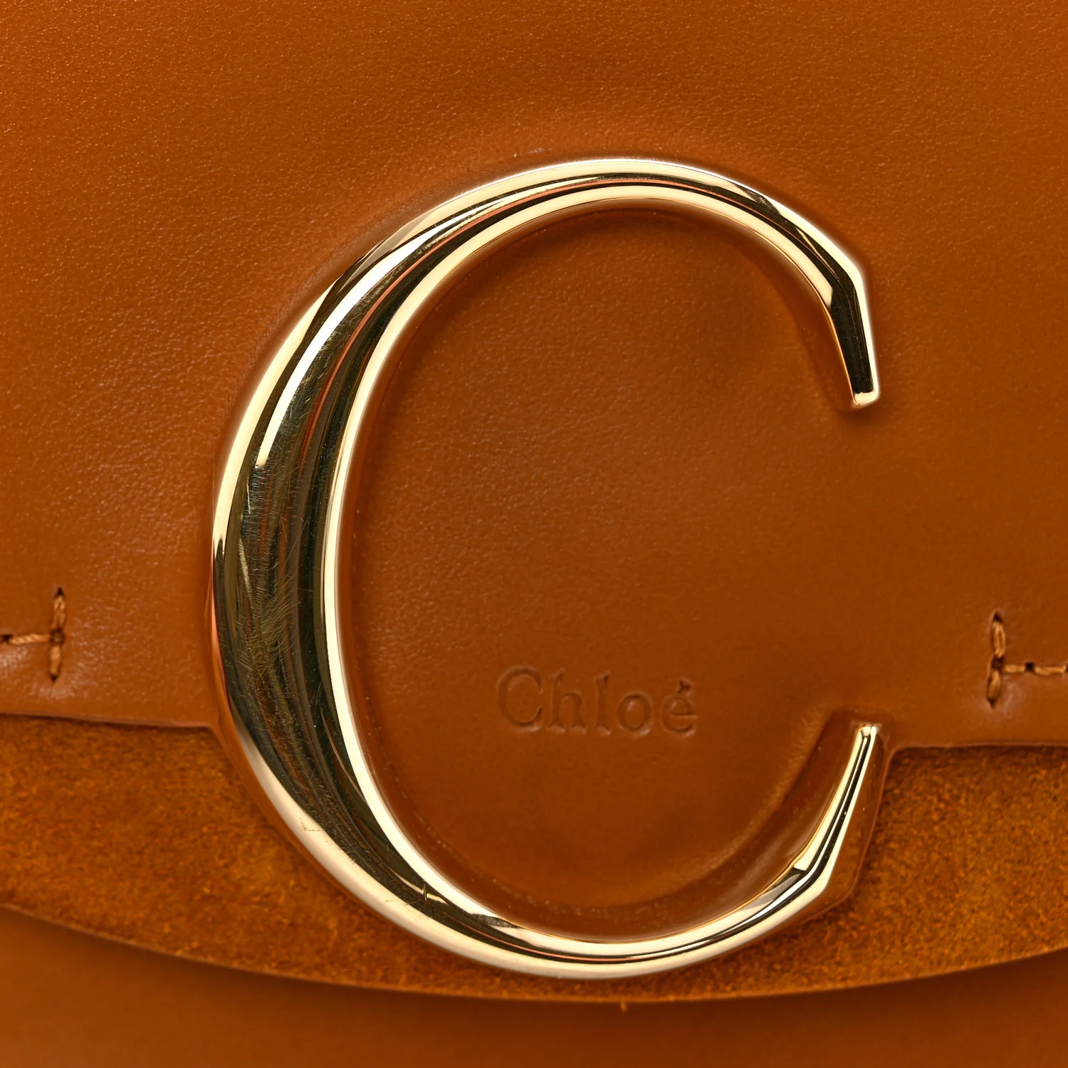 Calfskin Mini C Double Carry Autumnal Brown - Image 11