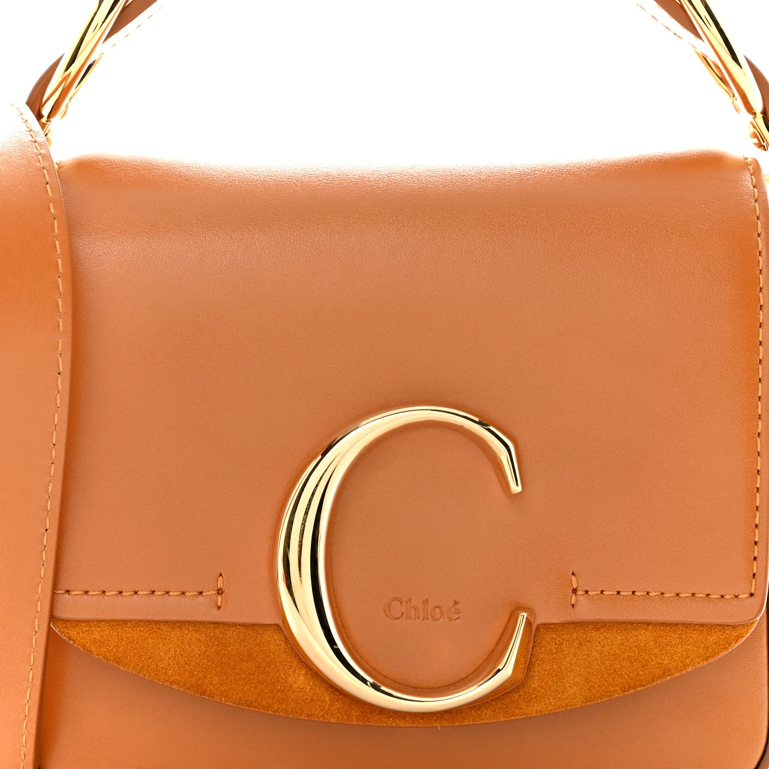 Calfskin Mini C Double Carry Autumnal Brown - Image 8