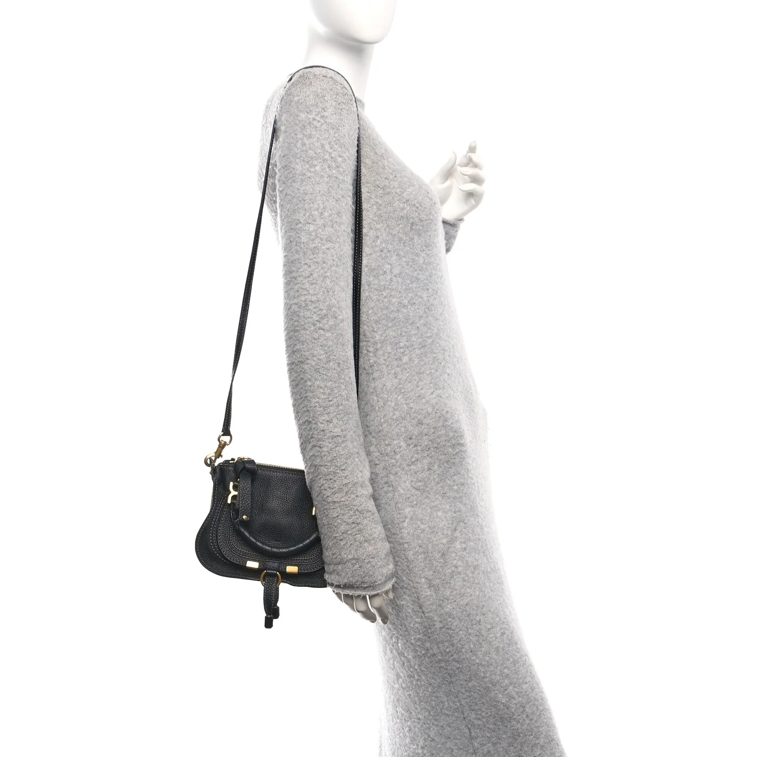 Calfskin Mini Marcie Satchel Black - Image 2