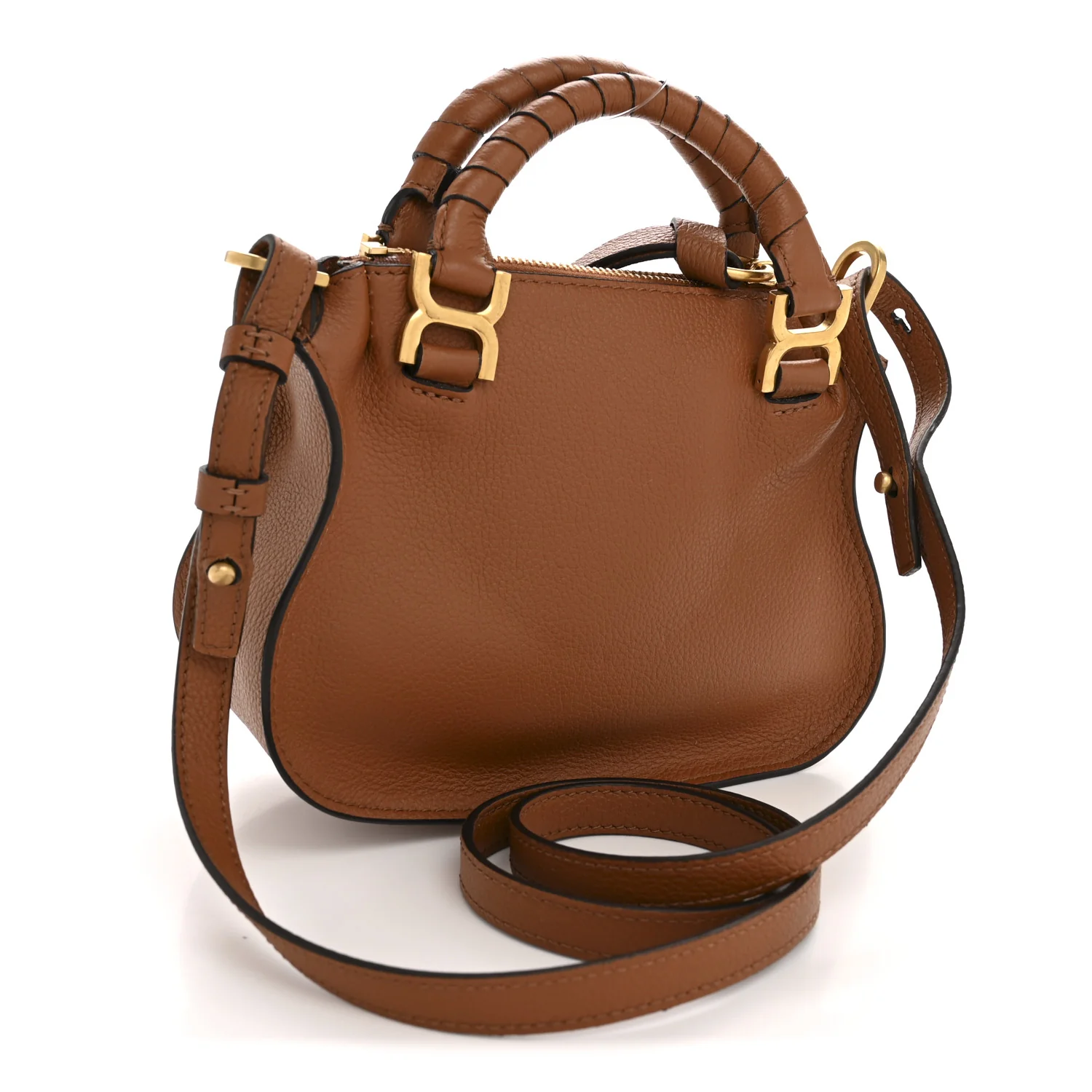 Calfskin Mini Marcie Satchel Tan - Image 3