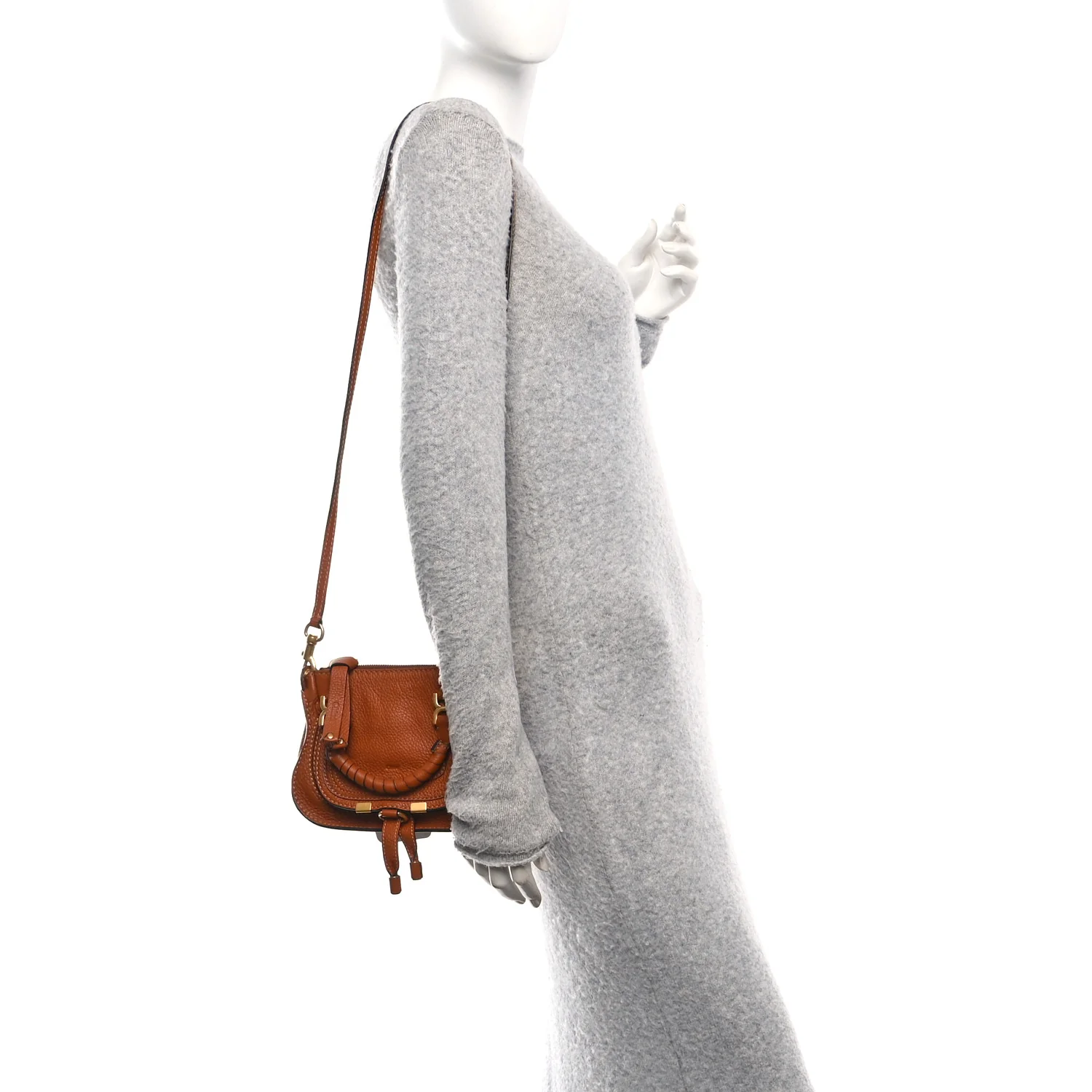 Calfskin Mini Marcie Satchel Tan - Image 3