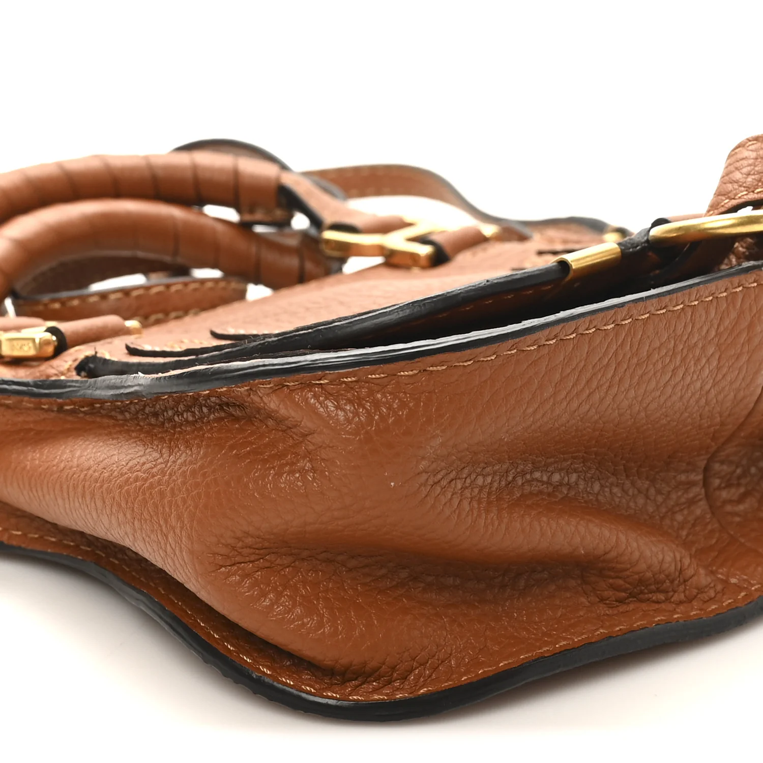 Calfskin Mini Marcie Satchel Tan - Image 8