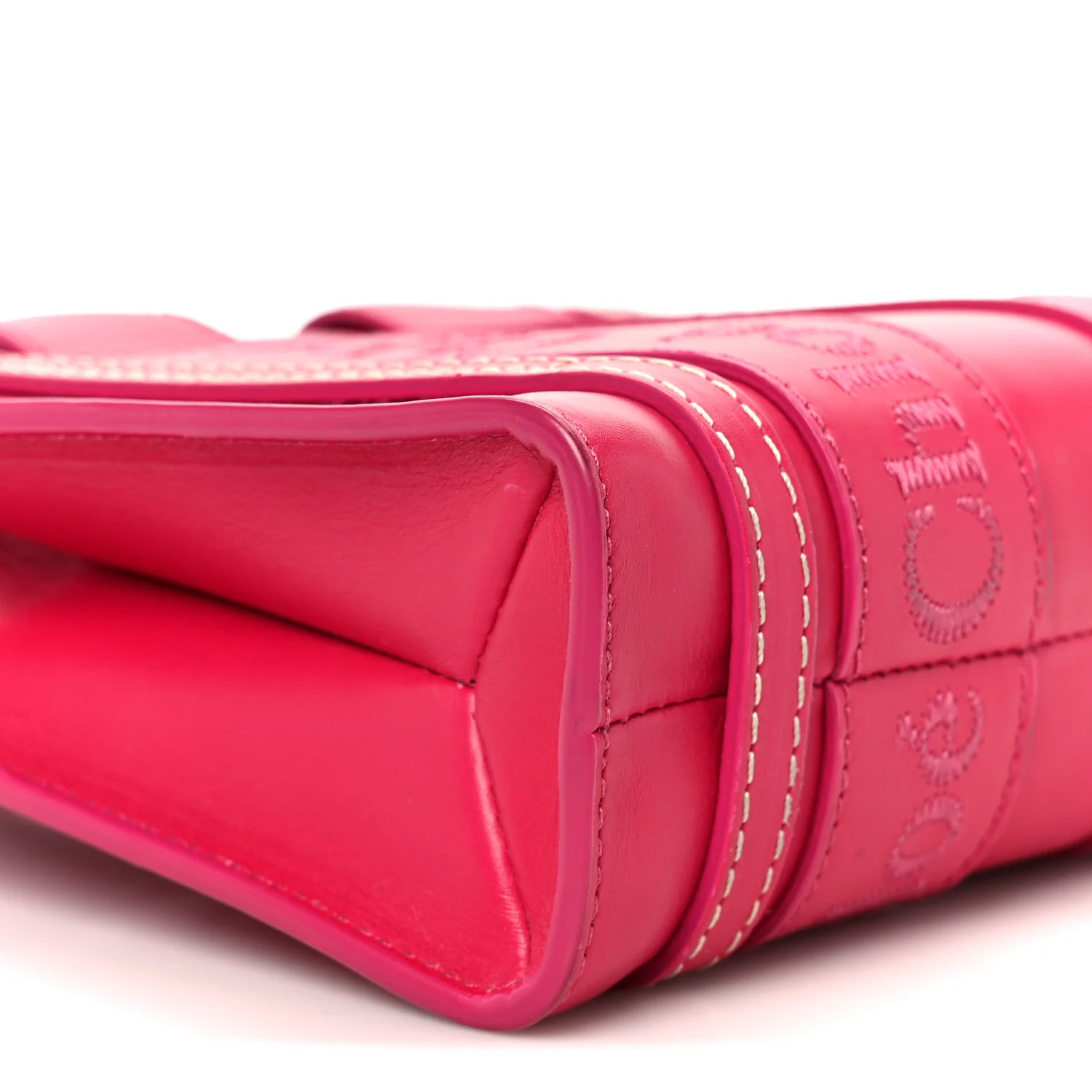 Calfskin Mini Woody Ribbon Tote Fizzy Pink - Image 10