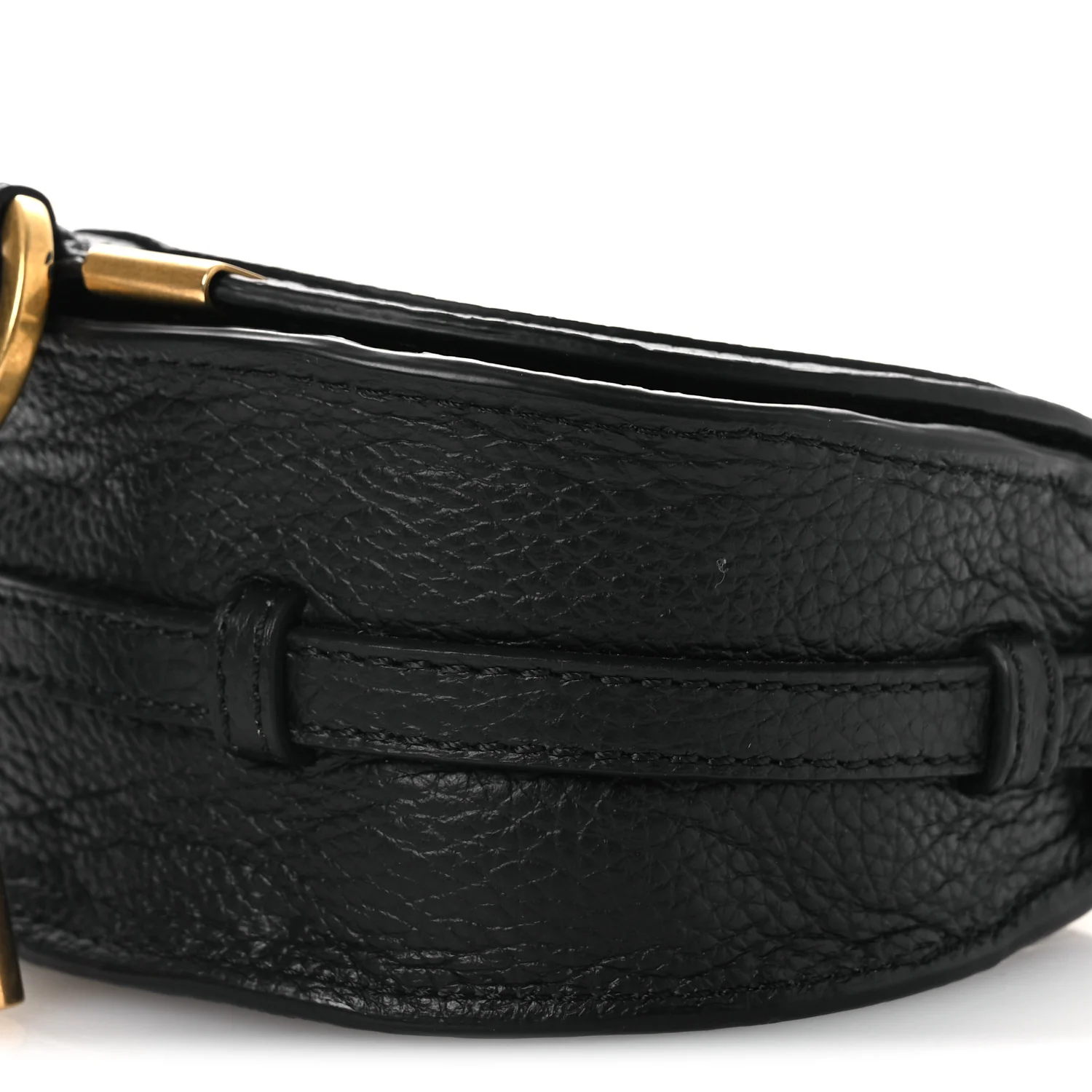 Calfskin Nano Marcie Saddle Bag Black - Image 10
