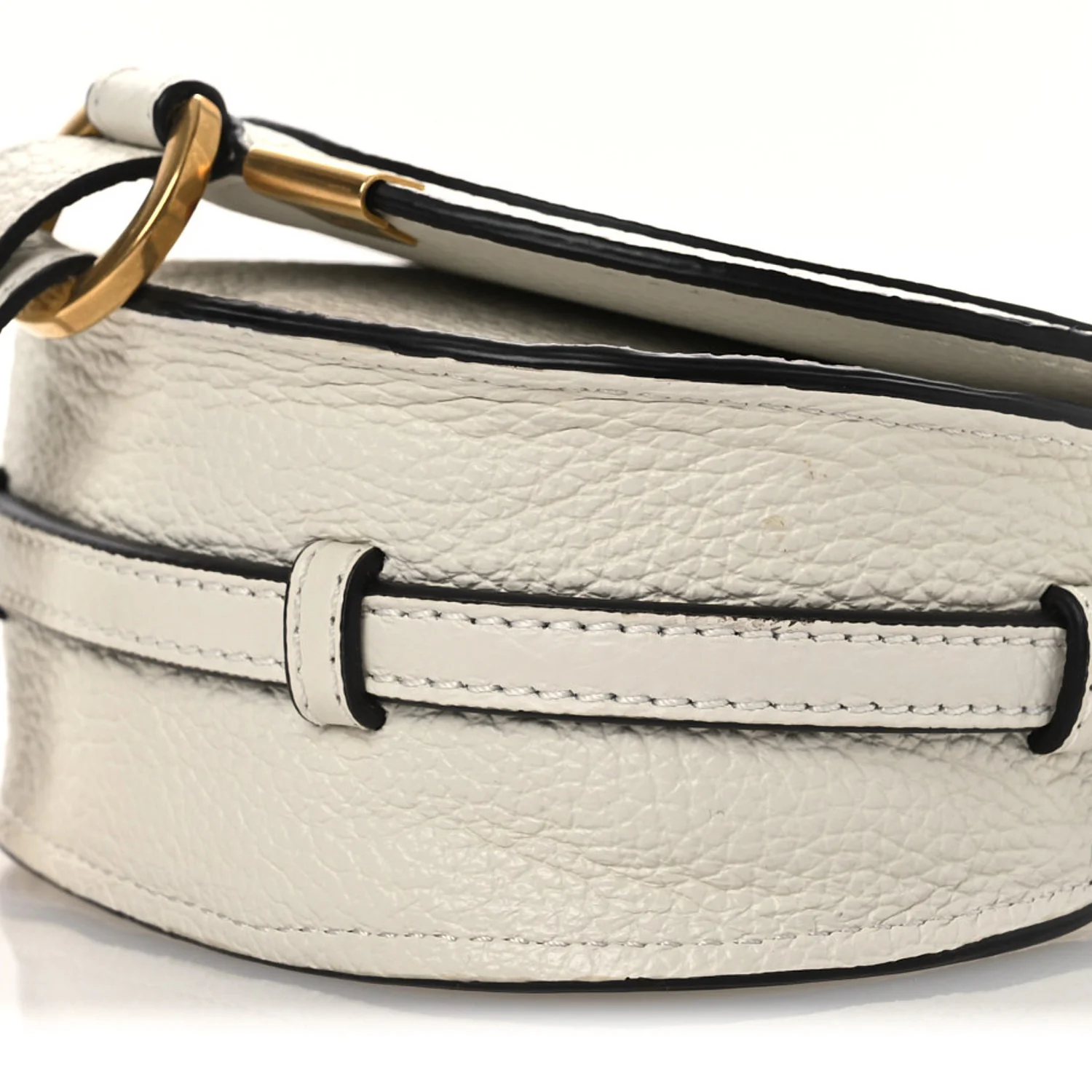Calfskin Nano Marcie Saddle Bag White - Image 10