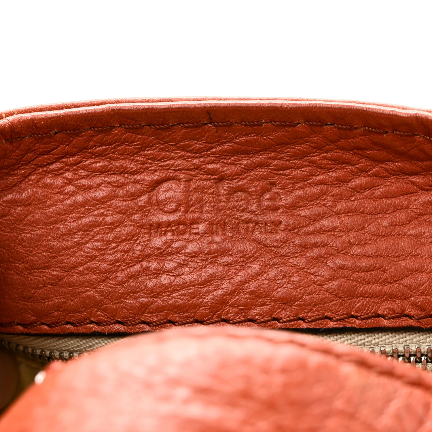 Calfskin Paddington Front Pocket Tote Whiskey - Image 6