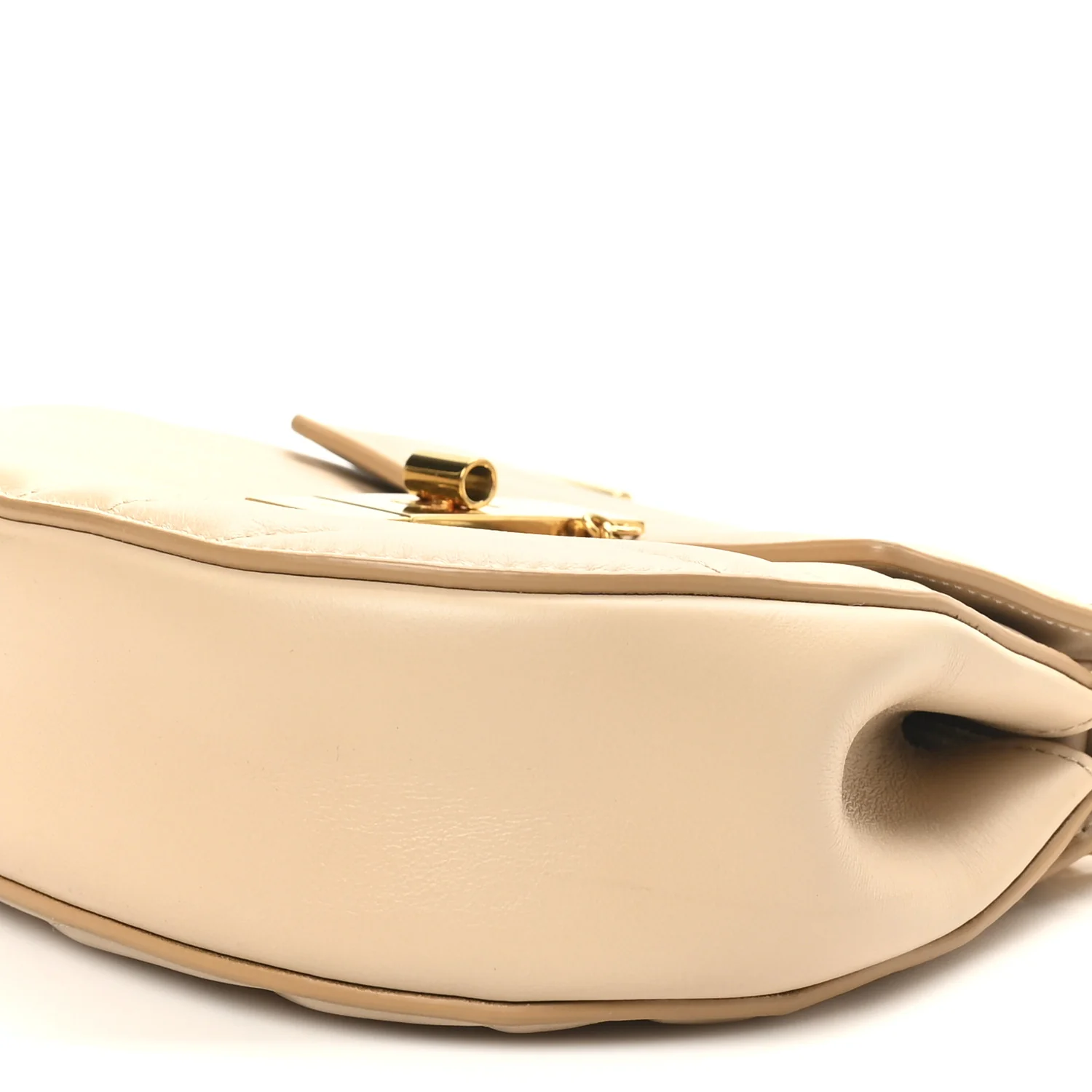 Calfskin Quilted Mini Drew Bijou Shoulder Bag Pearl Beige - Image 9