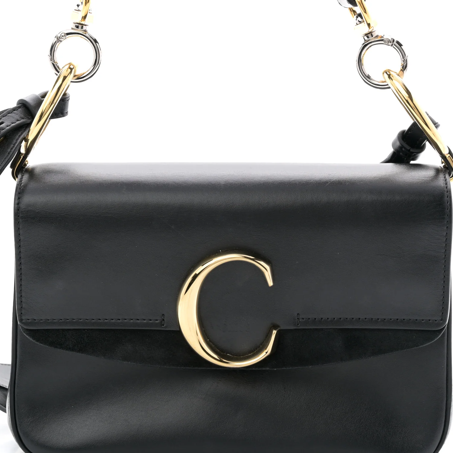 Calfskin Small C Double Carry Black - Image 14