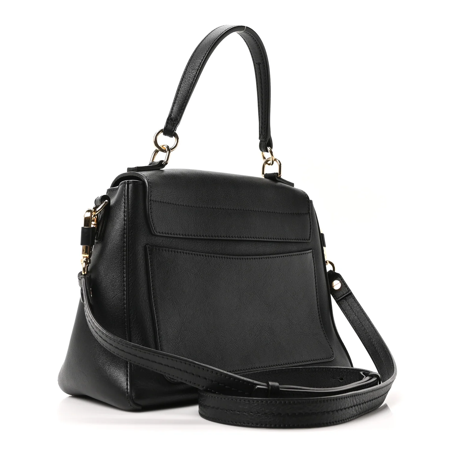 Calfskin Small Faye Day Shoulder Bag Black - Image 4