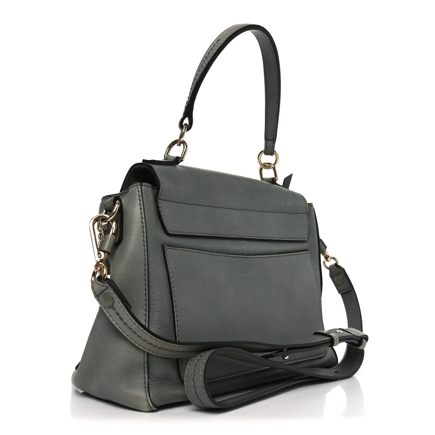 Calfskin Small Faye Day Shoulder Bag Cloudy Blue - Image 3