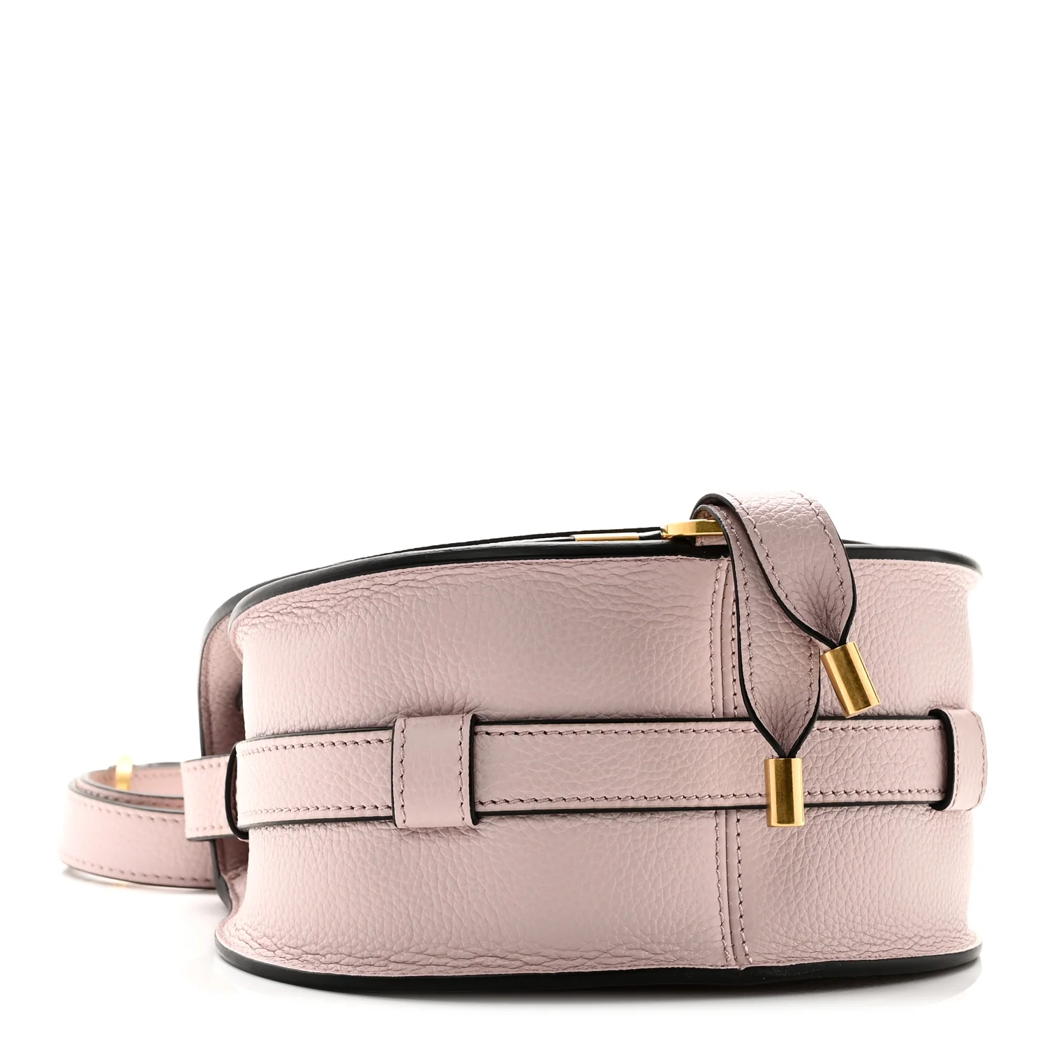 Calfskin Small Marcie Round Crossbody Bag Misty Lavender - Image 4