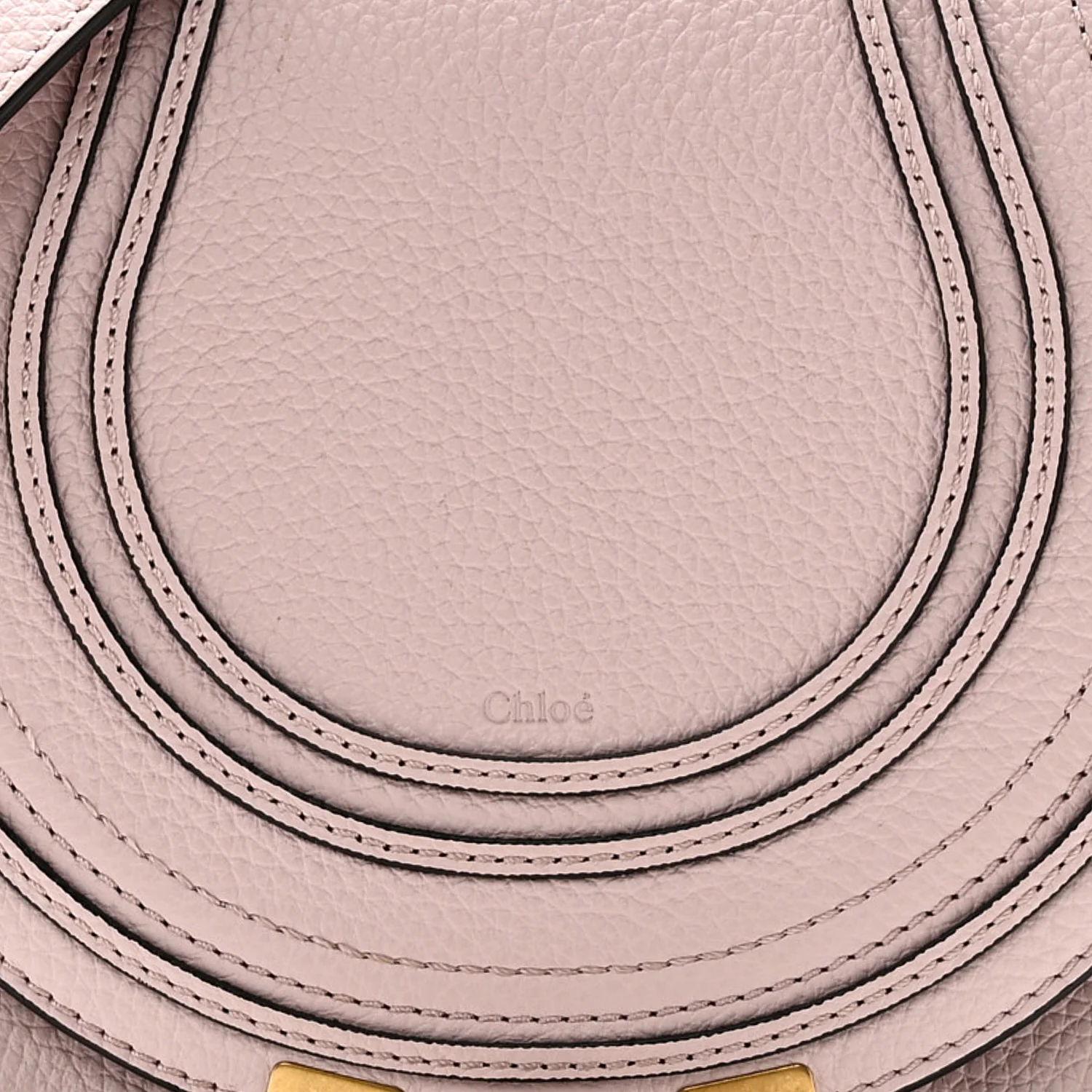 Calfskin Small Marcie Round Crossbody Bag Misty Lavender - Image 7