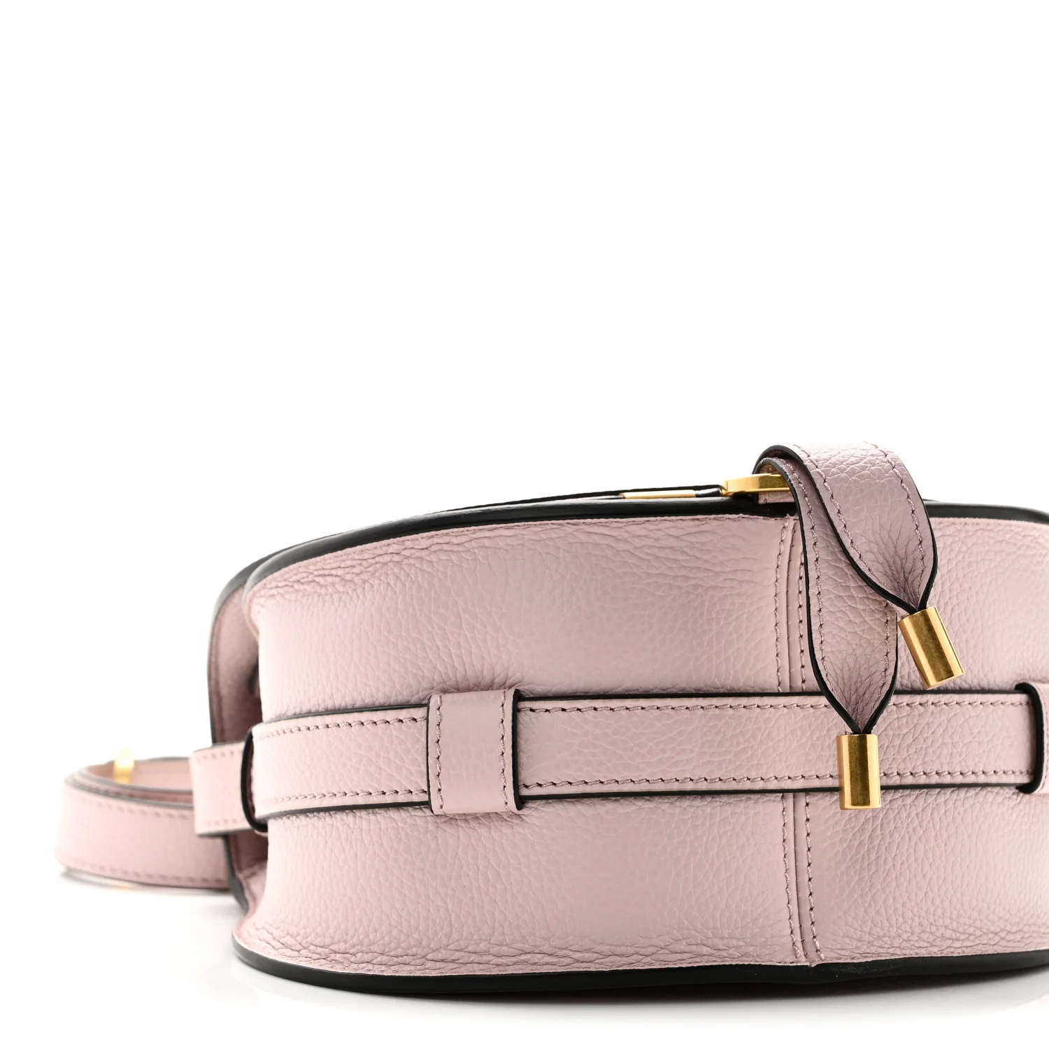 Calfskin Small Marcie Round Crossbody Bag Misty Lavender - Image 8