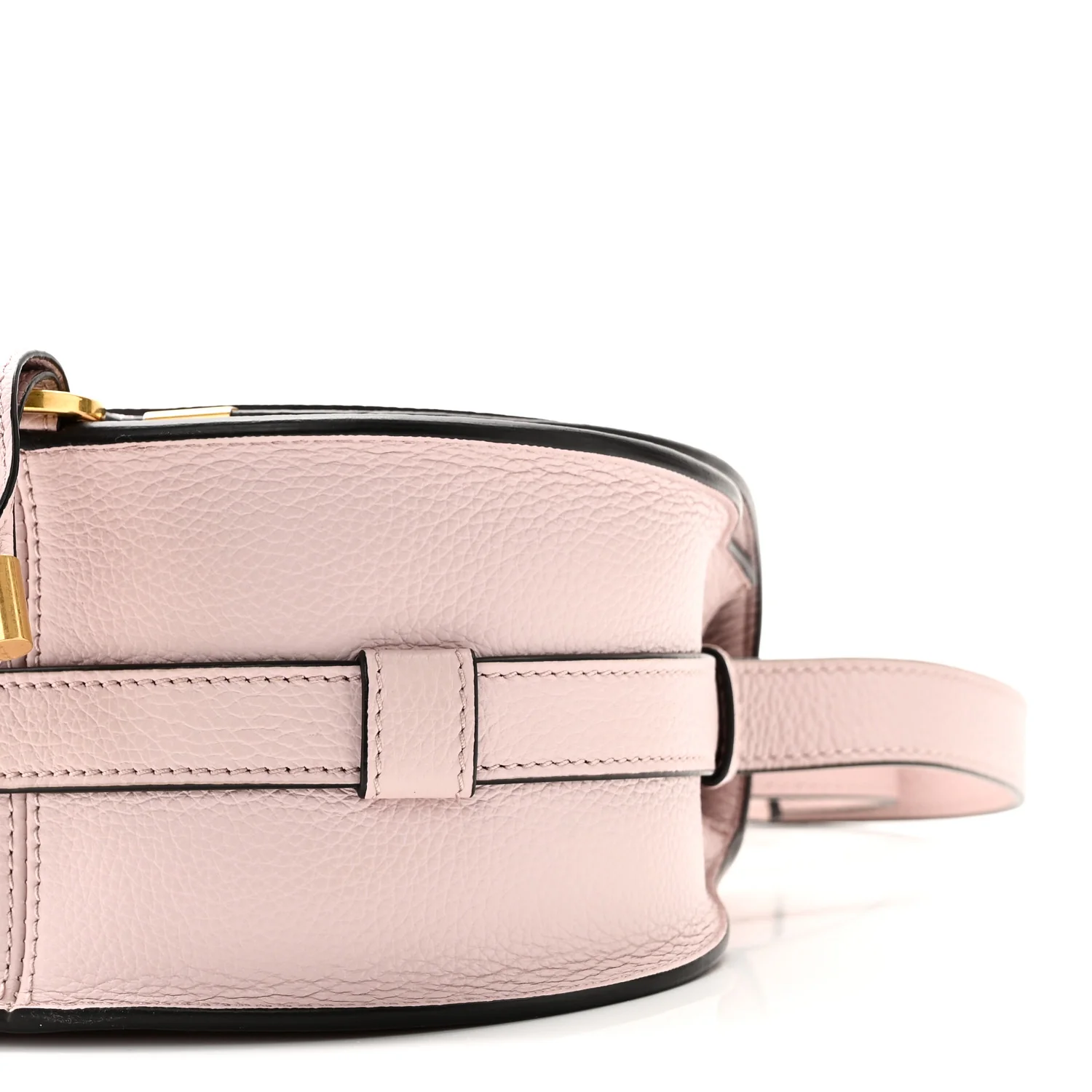Calfskin Small Marcie Round Crossbody Bag Misty Lavender - Image 9