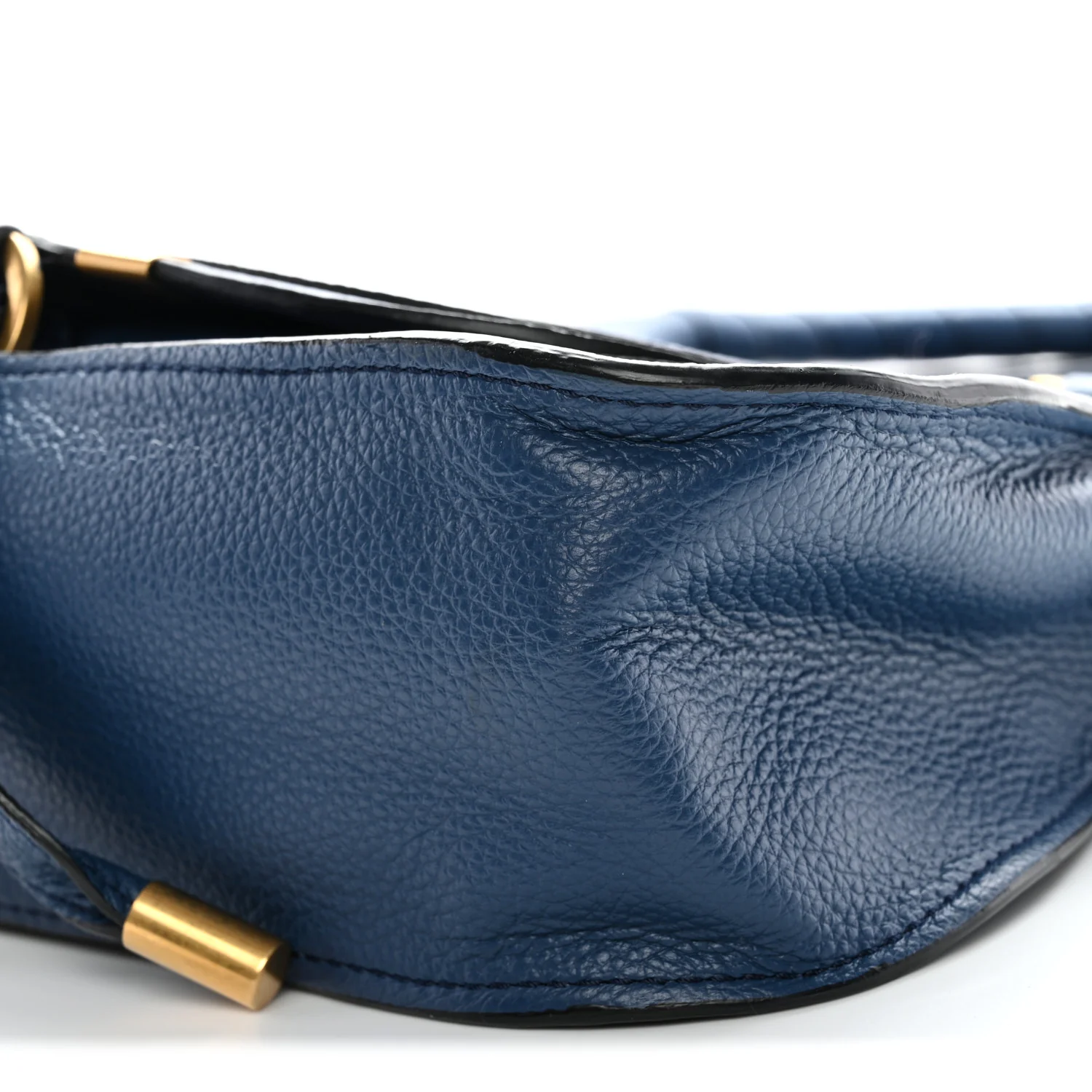 Calfskin Small Marcie Satchel Deep Denim - Image 10