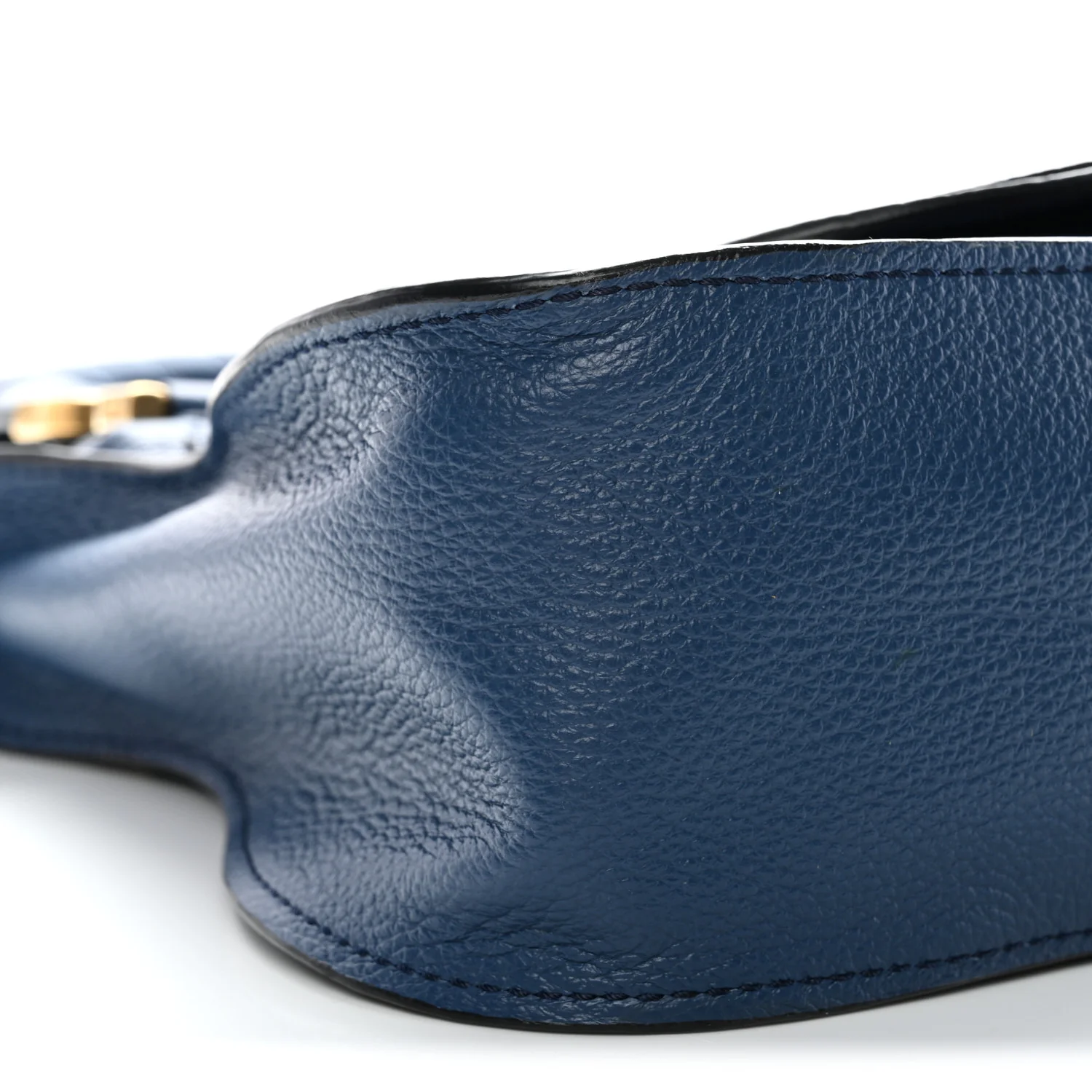 Calfskin Small Marcie Satchel Deep Denim - Image 9
