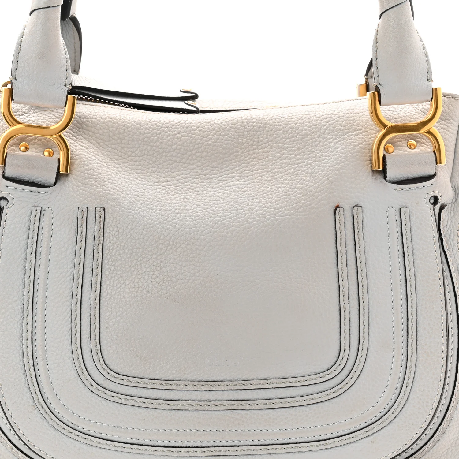 Calfskin Small Marcie Satchel Faded Blue - Image 9