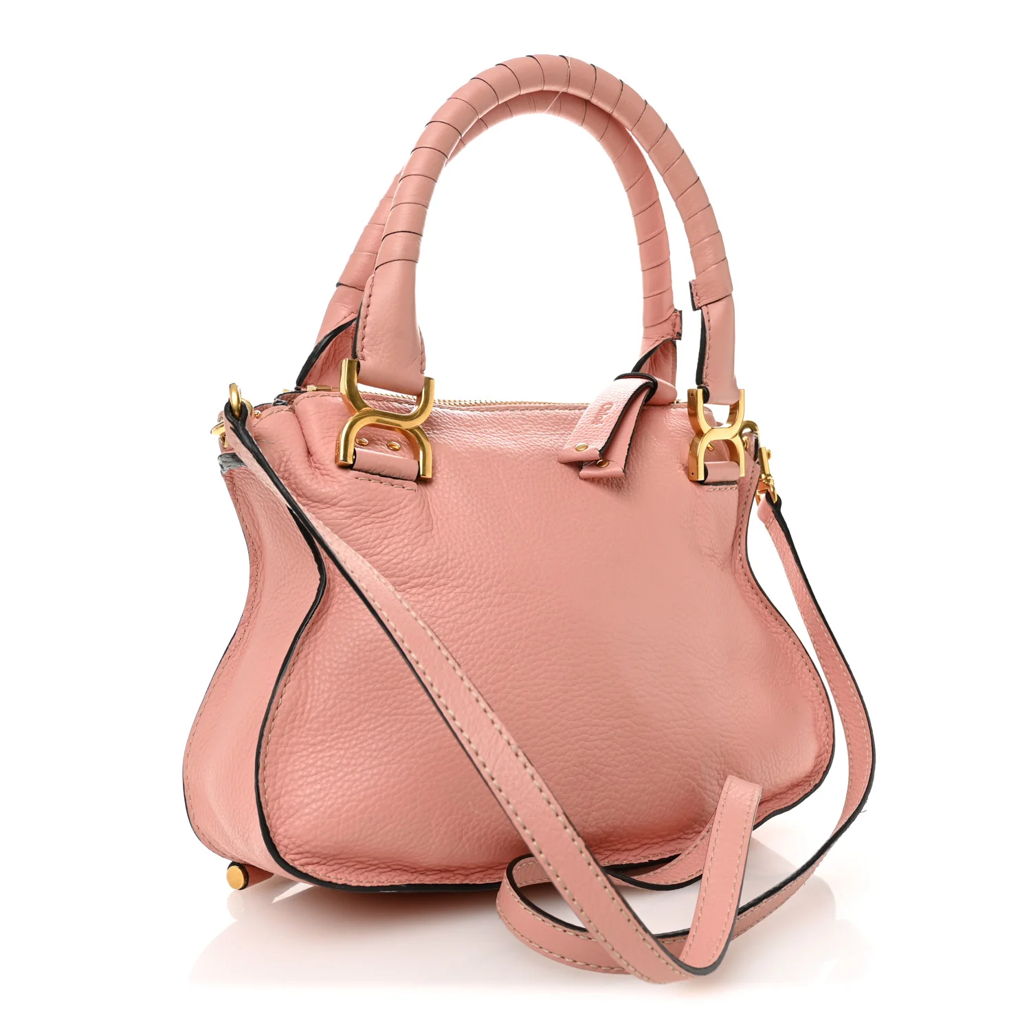 Calfskin Small Marcie Satchel Light Pink - Image 3