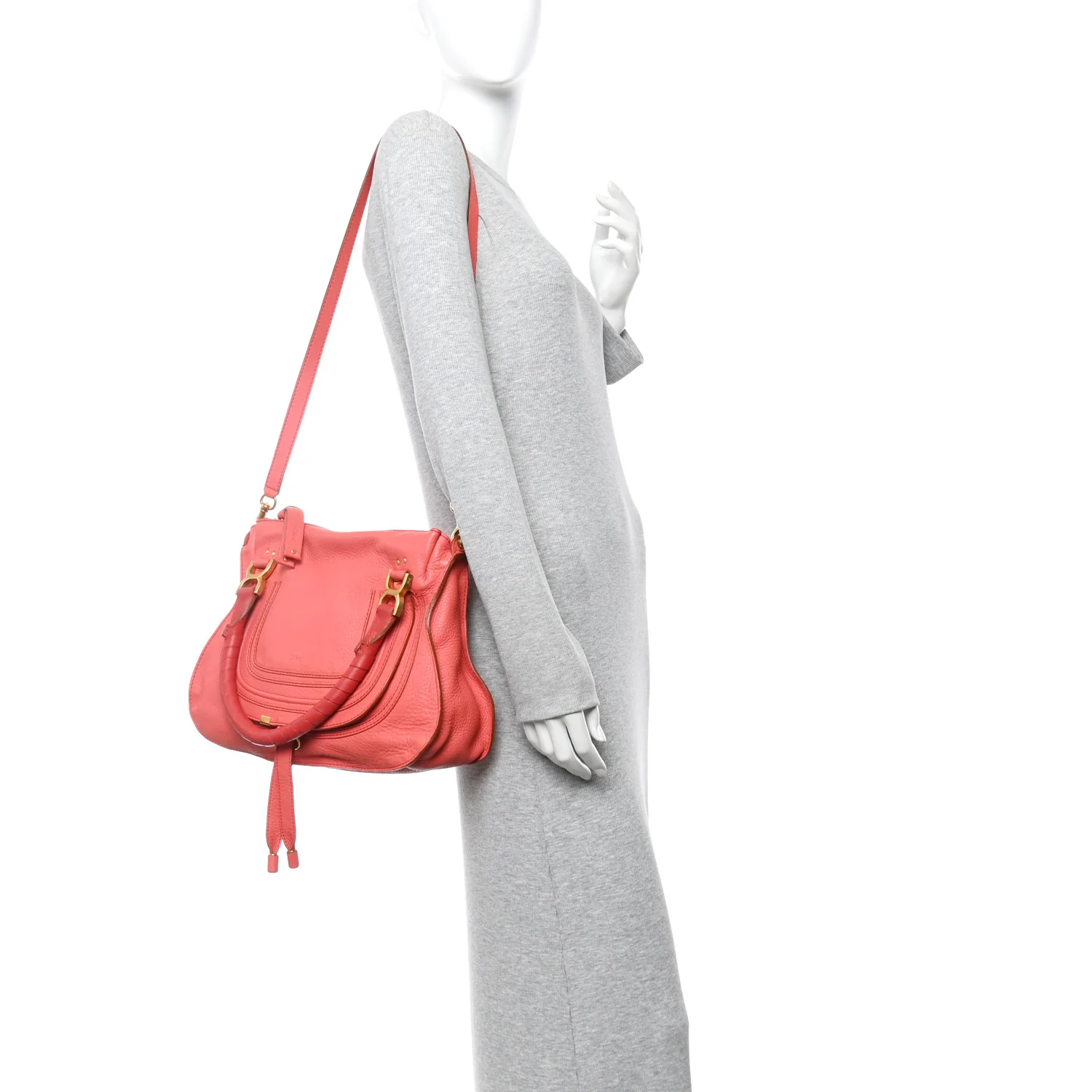 Calfskin Small Marcie Satchel Paradise Pink - Image 3