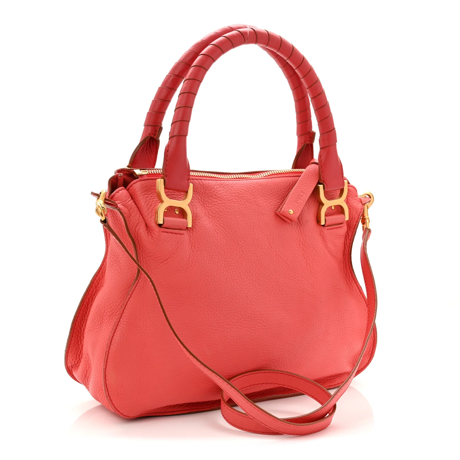 Calfskin Small Marcie Satchel Paradise Pink - Image 4