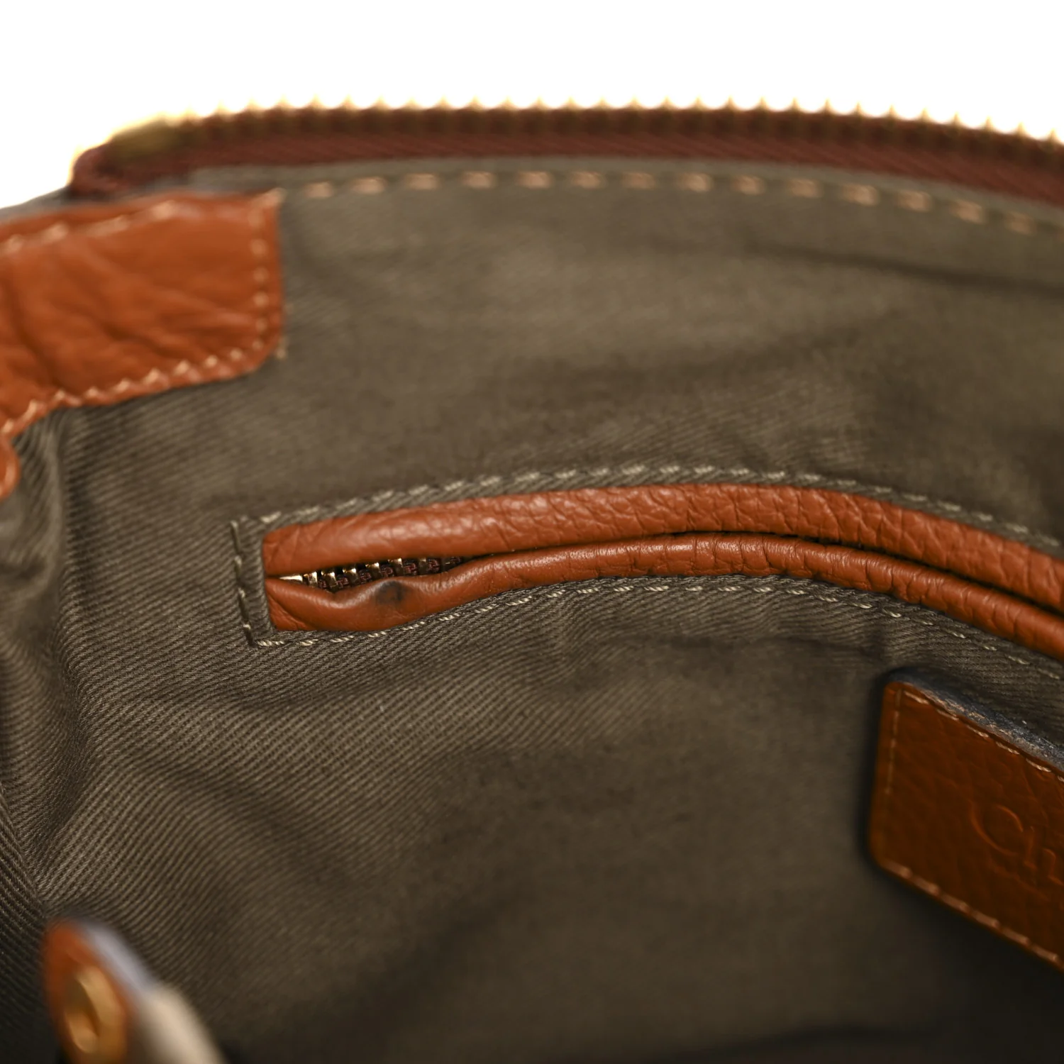 Calfskin Small Marcie Satchel Tan - Image 11