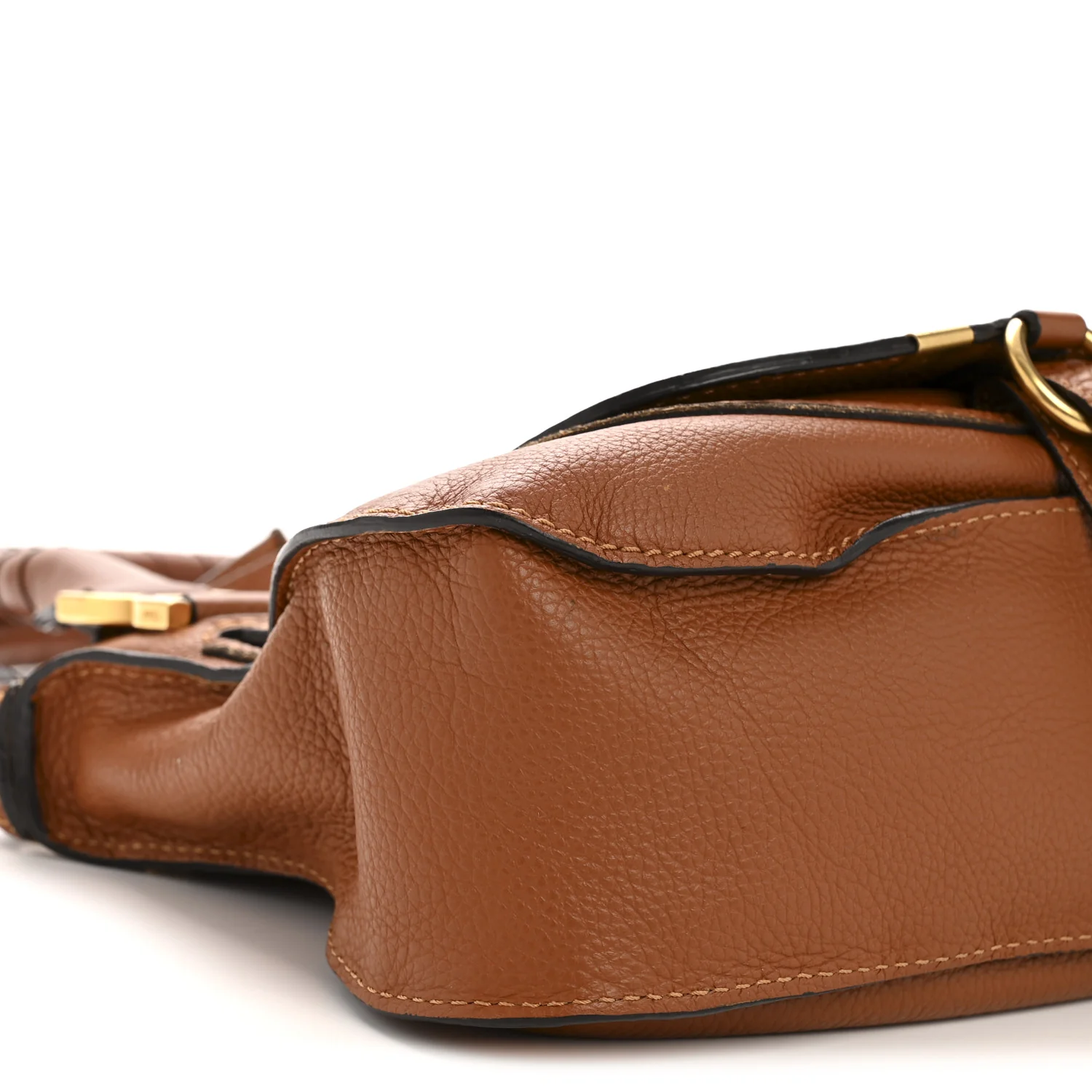 Calfskin Small Marcie Satchel Tan - Image 9
