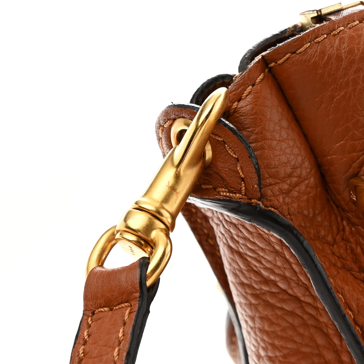 Calfskin Small Marcie Satchel Tan - Image 13