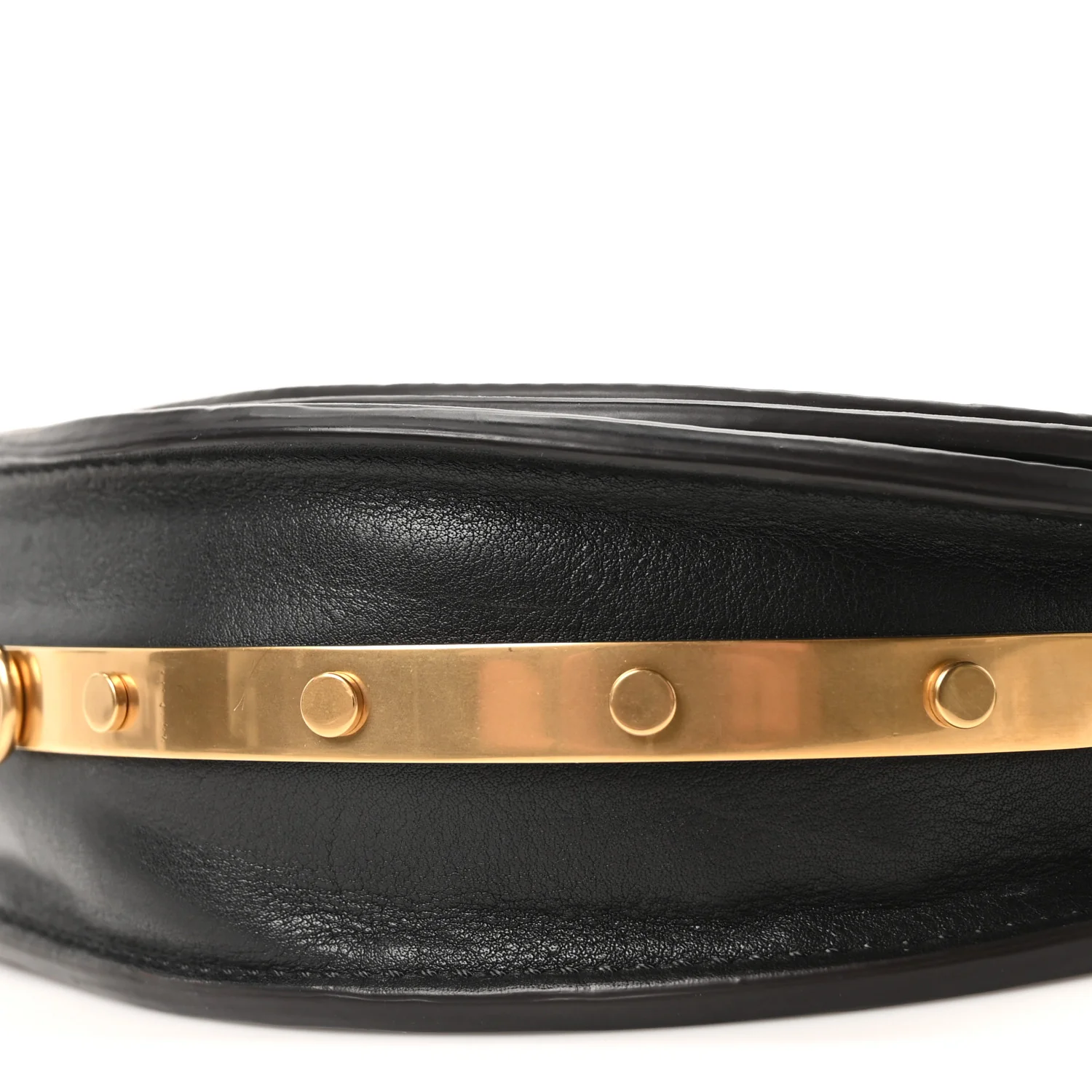 Calfskin Small Nile Bracelet Minaudiere Bag Black - Image 10