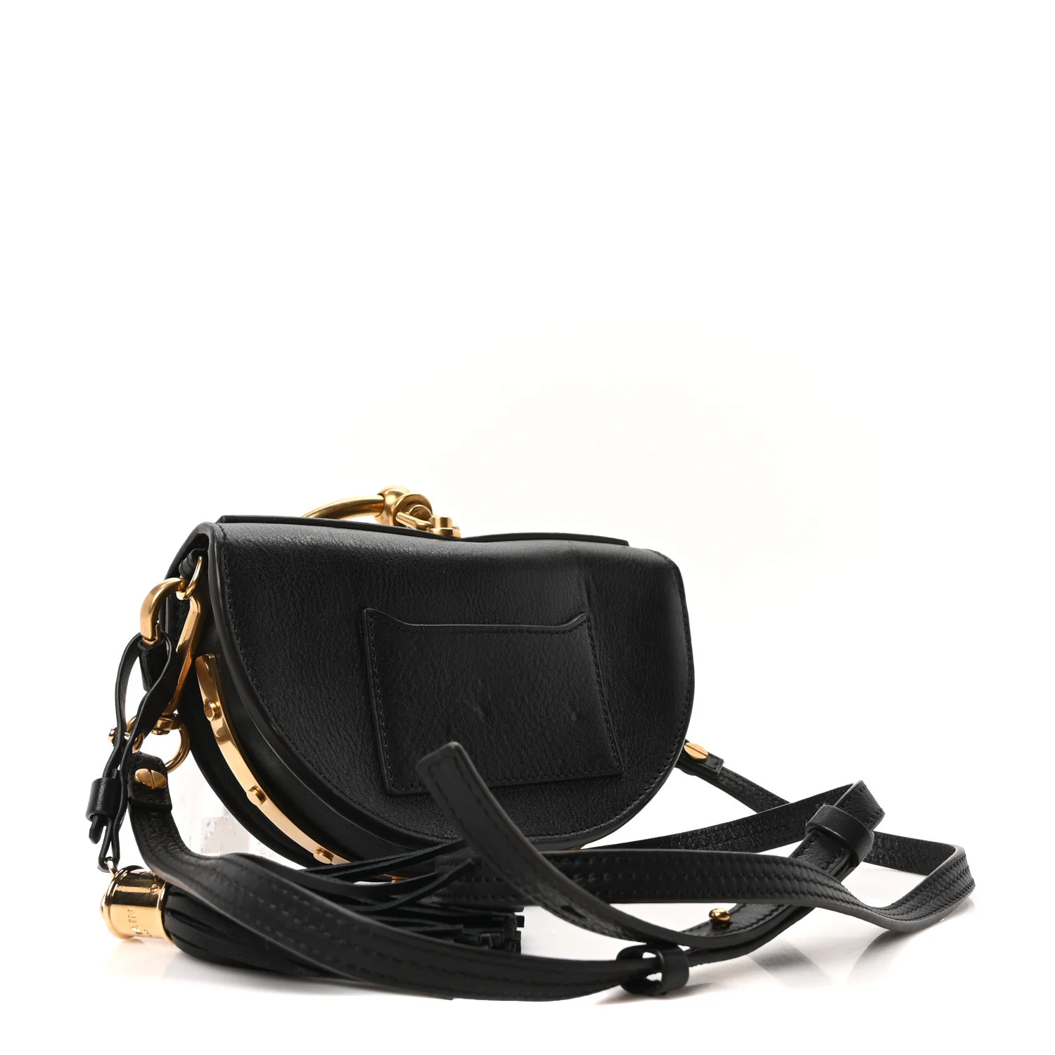 Calfskin Small Nile Bracelet Minaudiere Bag Black - Image 3