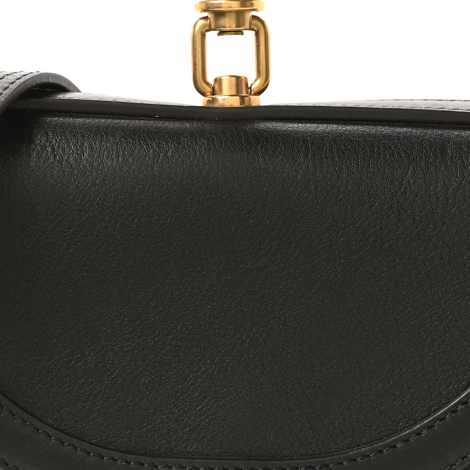 Calfskin Small Nile Bracelet Minaudiere Bag Black - Image 8