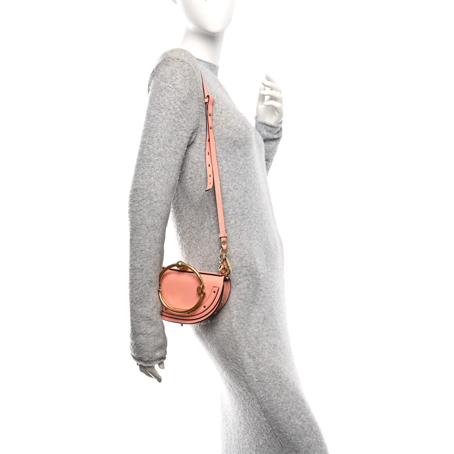 Calfskin Small Nile Bracelet Minaudiere Bag Ideal Blush - Image 2