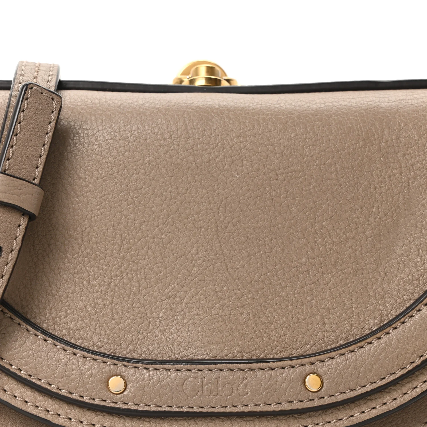 Calfskin Small Nile Bracelet Minaudiere Bag Motty Grey - Image 8
