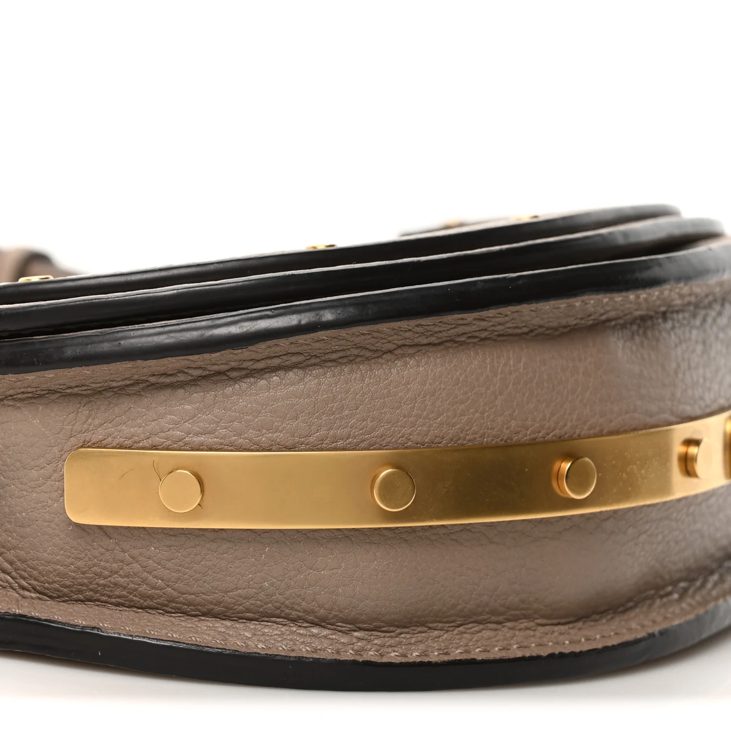 Calfskin Small Nile Bracelet Minaudiere Bag Motty Grey - Image 9