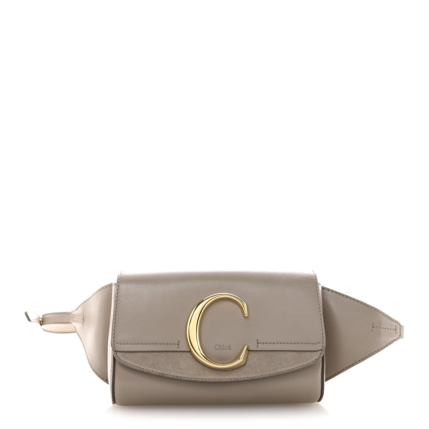 Calfskin Suede C Belt Bag Motty Grey